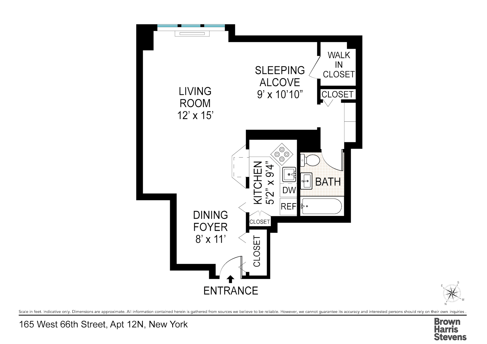 Floorplan for 165 West 66th Street, 12N