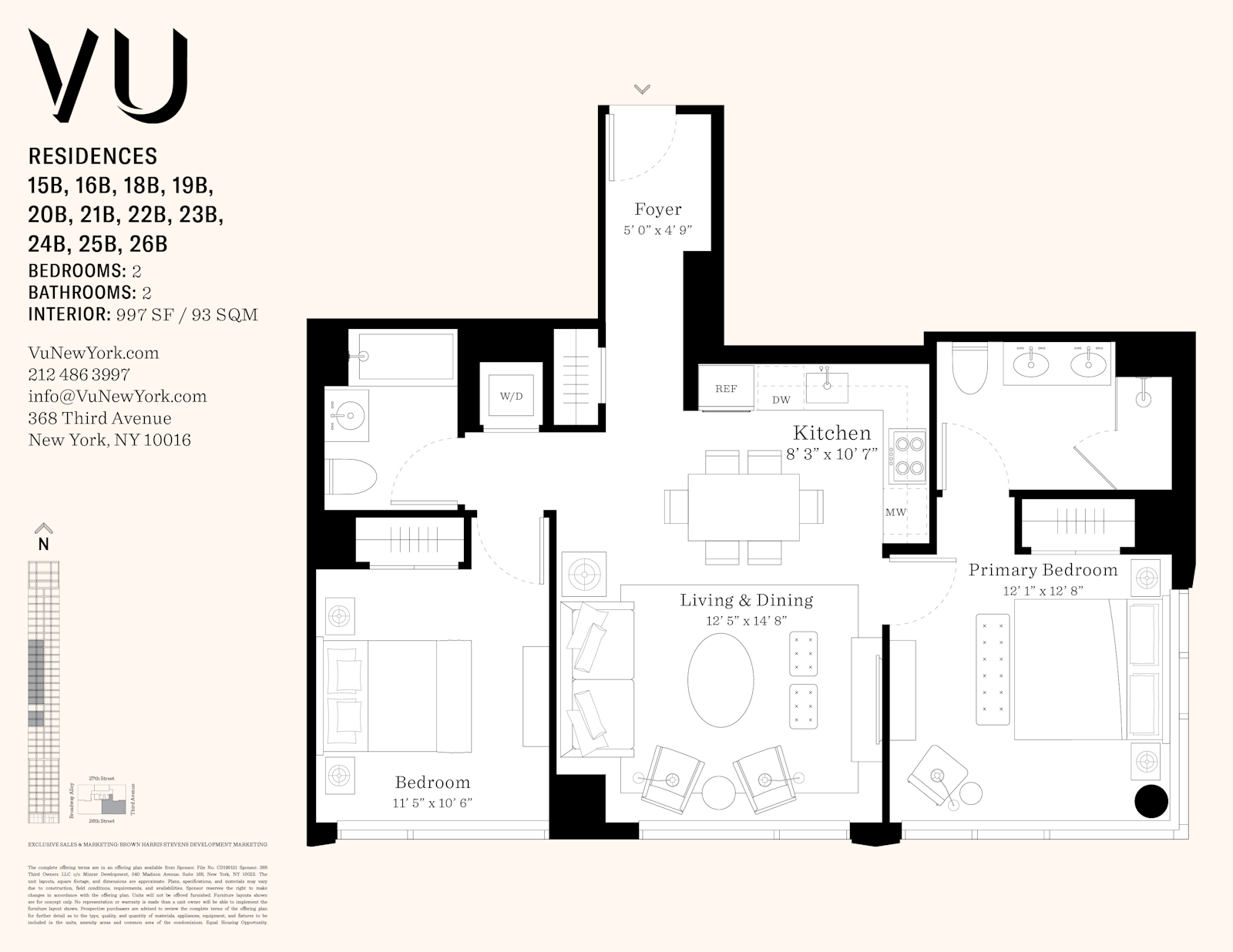 Floorplan for 368 Third Avenue, 24B