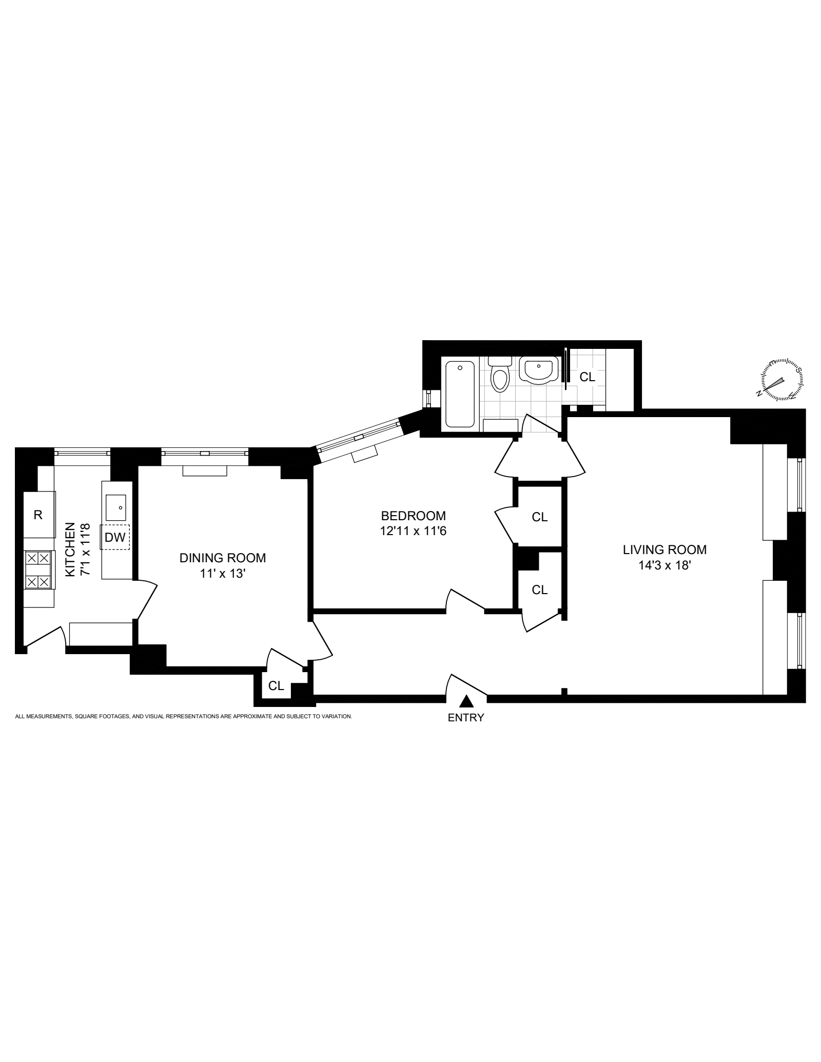 Floorplan for 17 East 84th Street, 1A