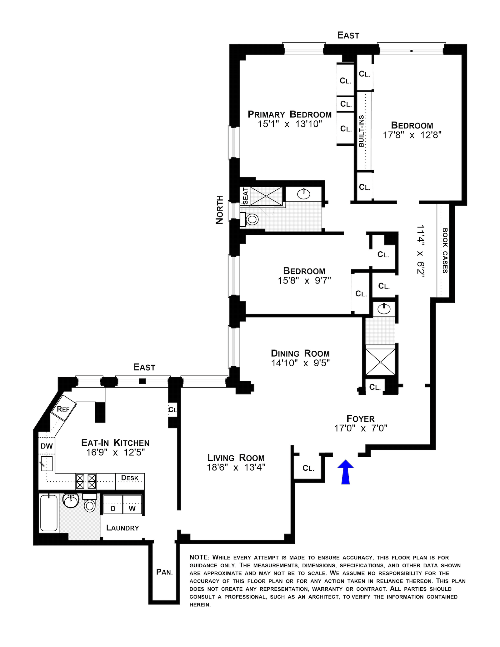 Floorplan for 251 West 89th Street, 11E