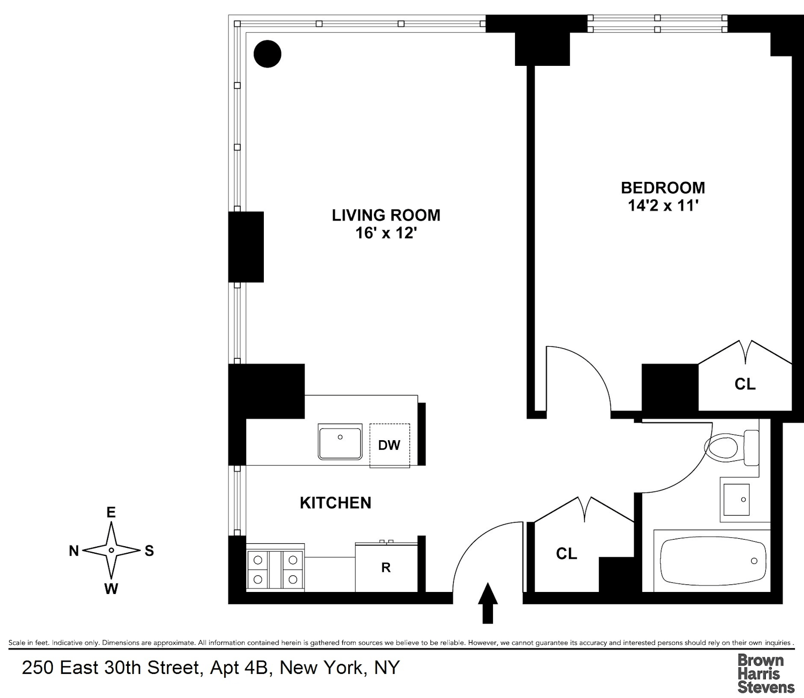Floorplan for 250 East 30th Street, 4B