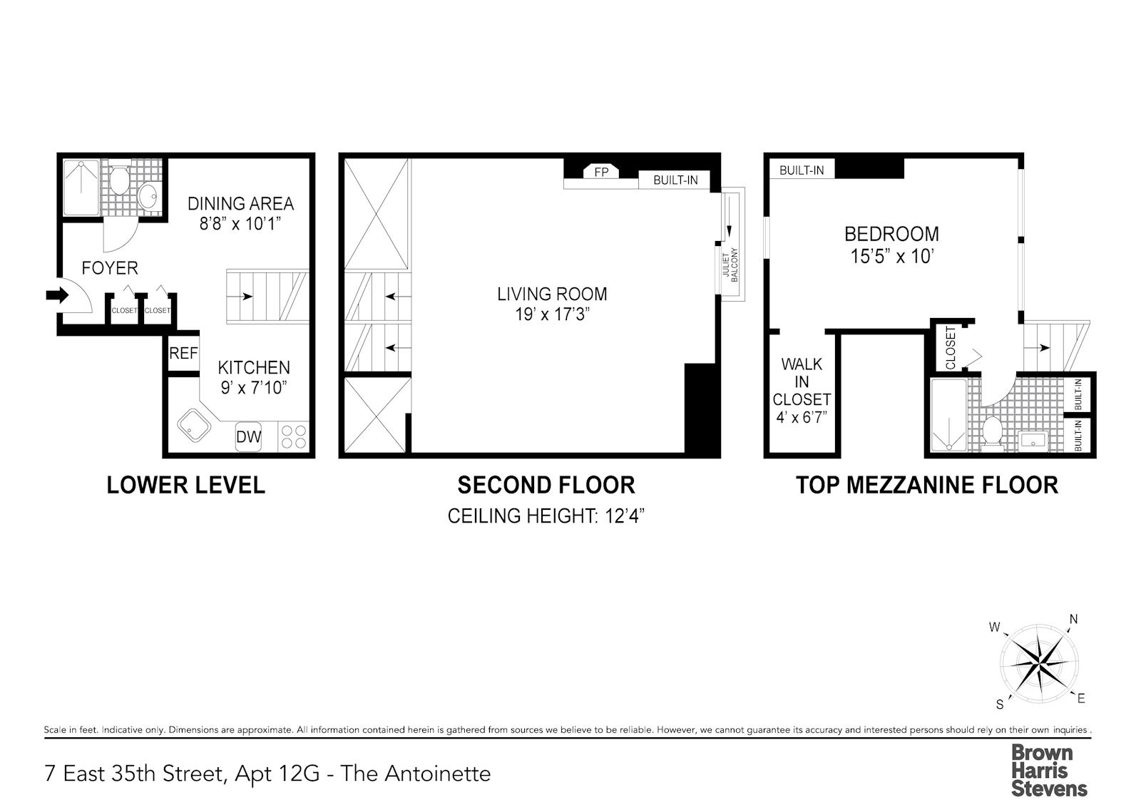 Floorplan for 7 East 35th Street, 12G