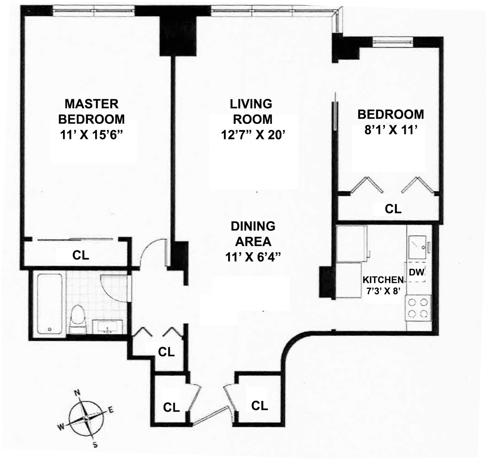 Floorplan for 211 East 53rd Street, 3C