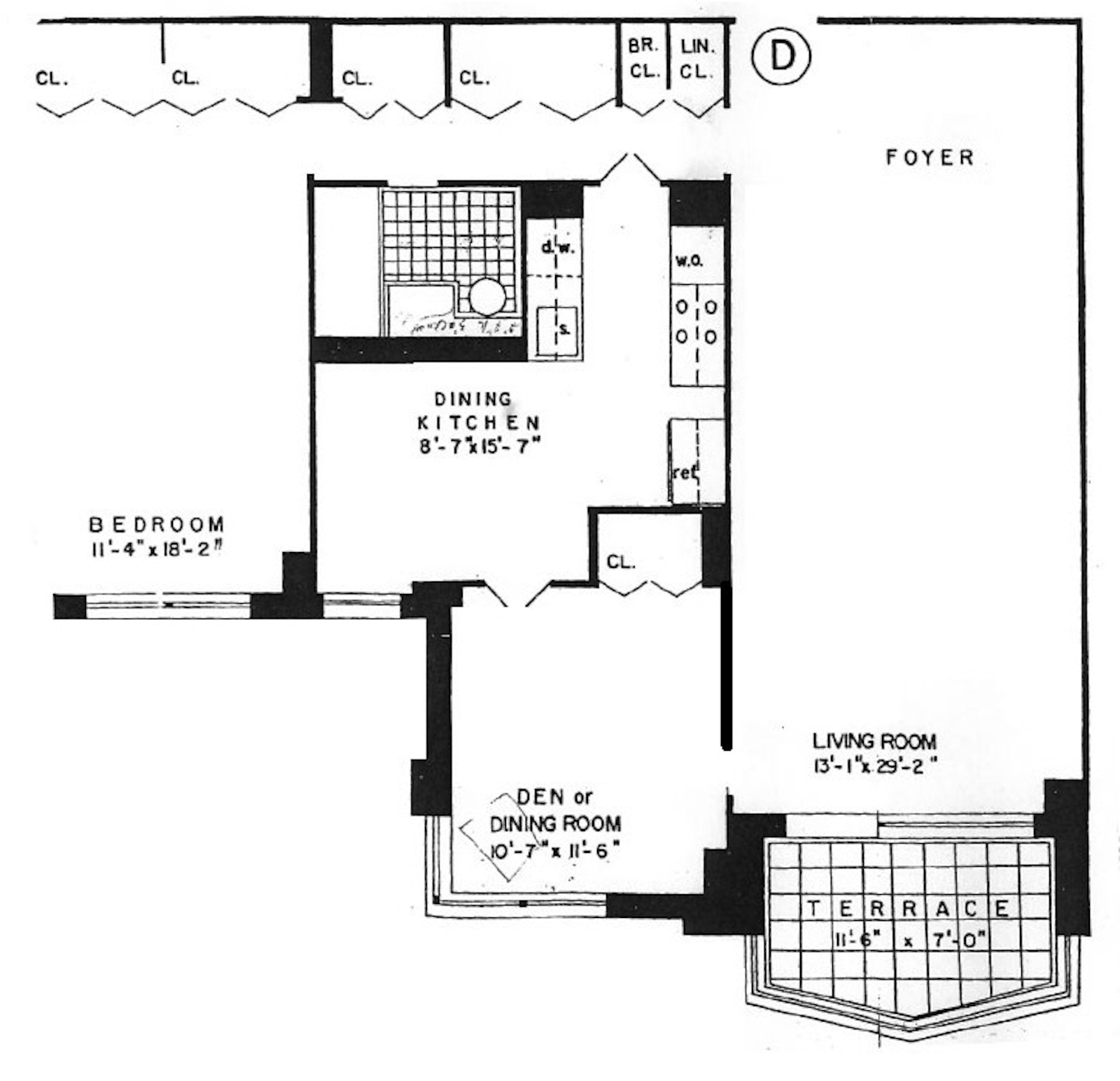 Floorplan for 3333 Henry Hudson Parkway, 18D