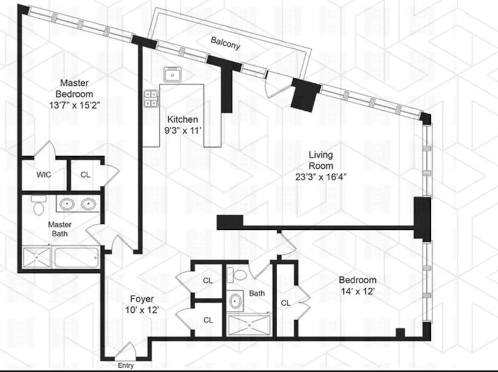 Floorplan for 640 West 237th Street, 11A