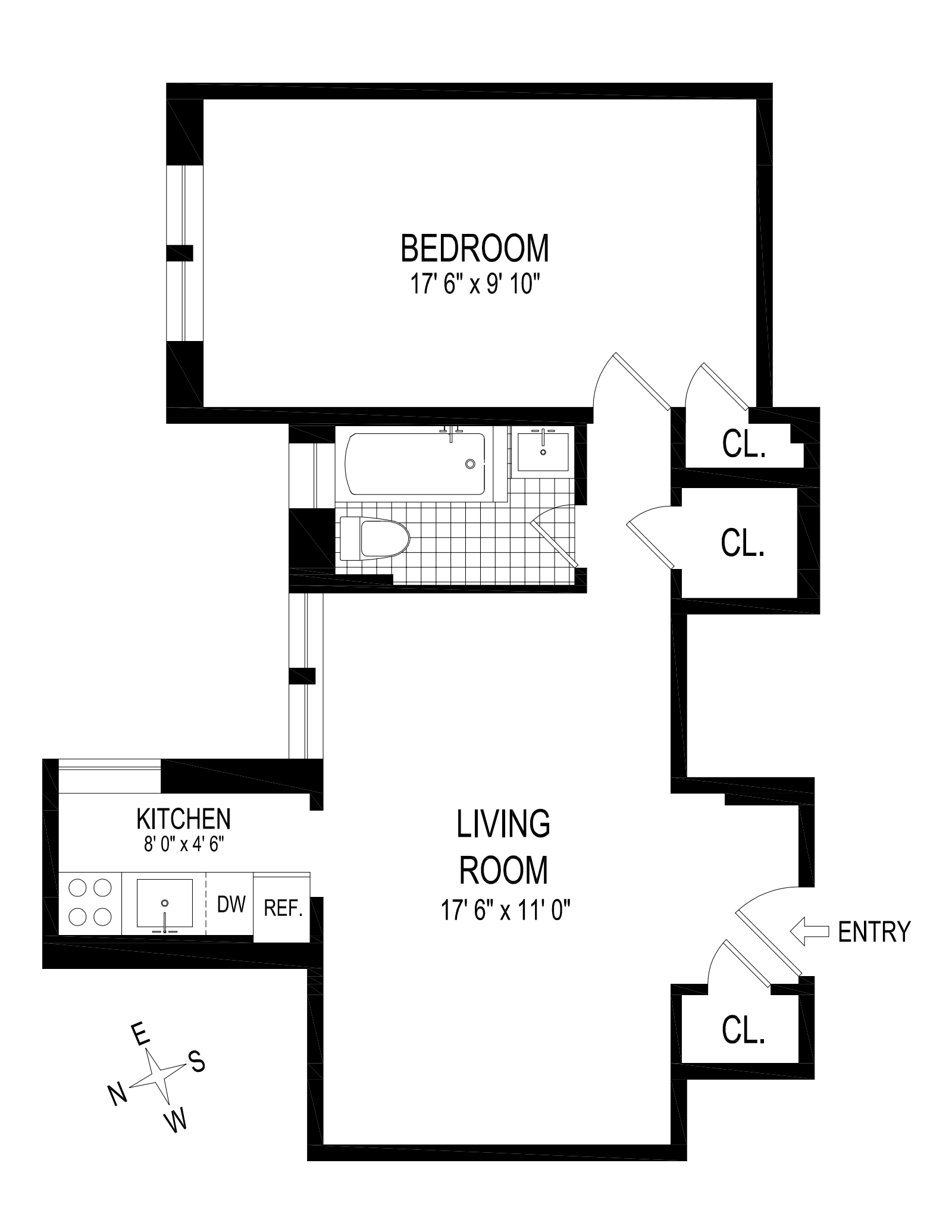 Floorplan for 156 -08 Riverside Dr W, 6A