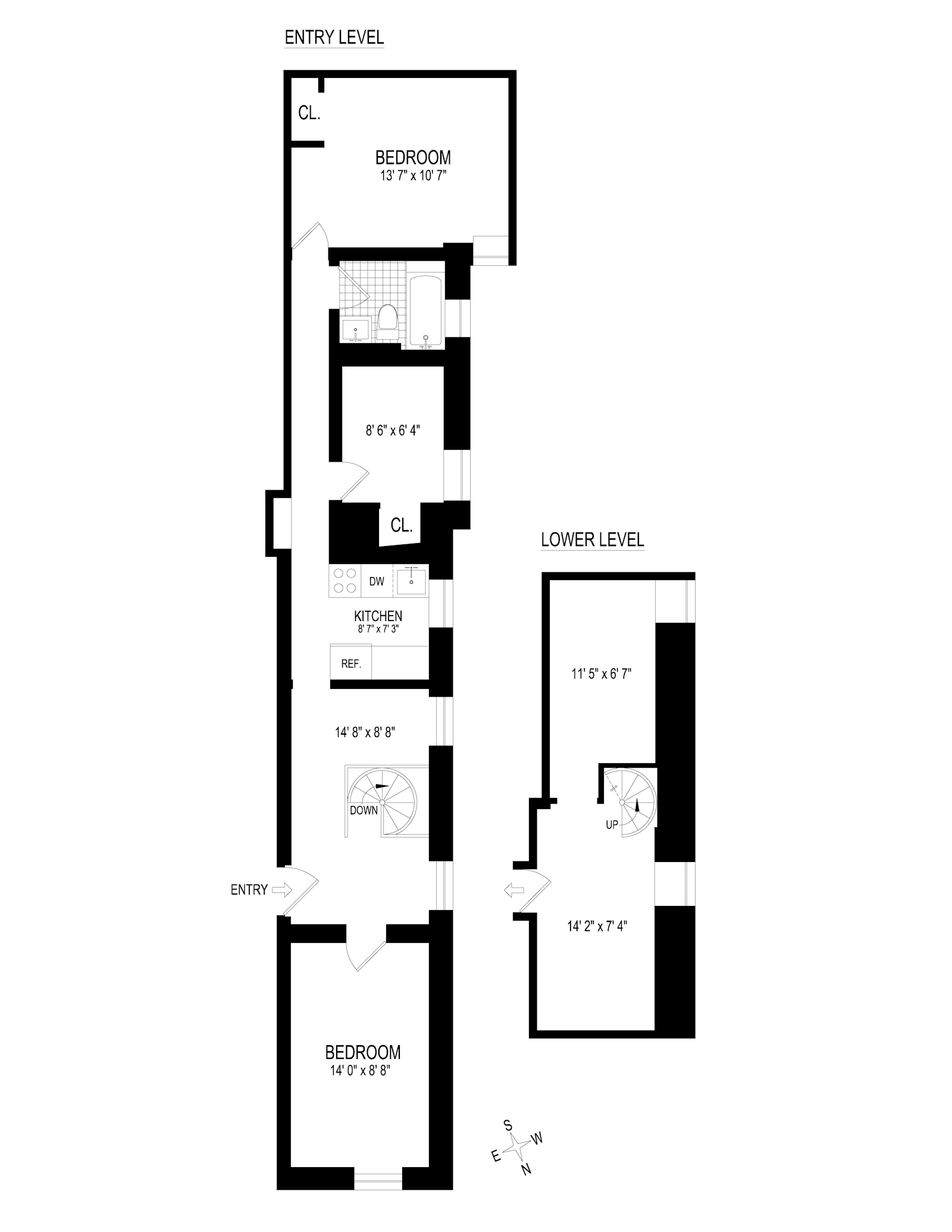 Floorplan for 839 West End Avenue, 1A