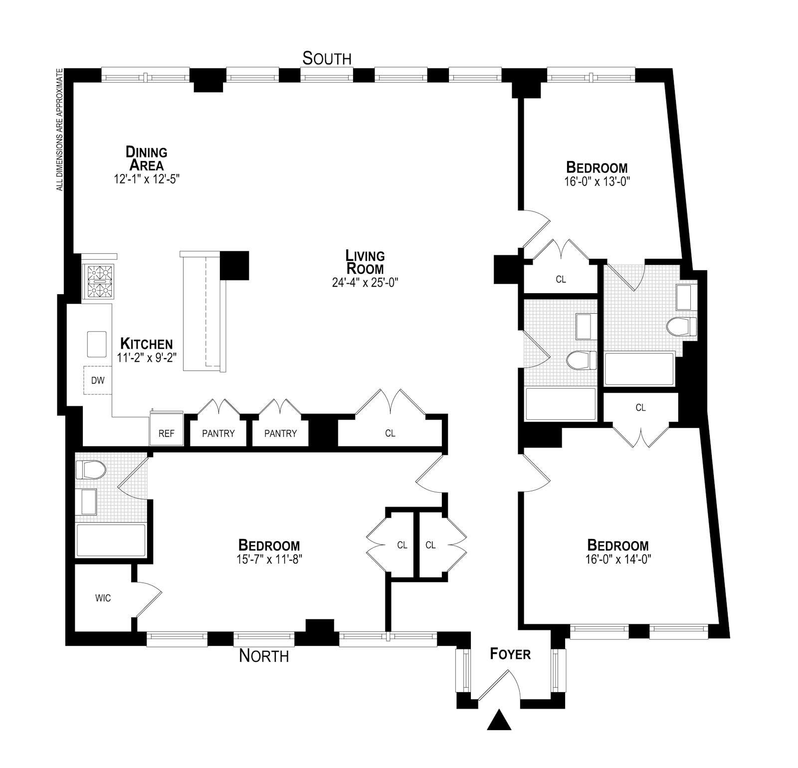 Floorplan for 125 Cedar Street, 4S