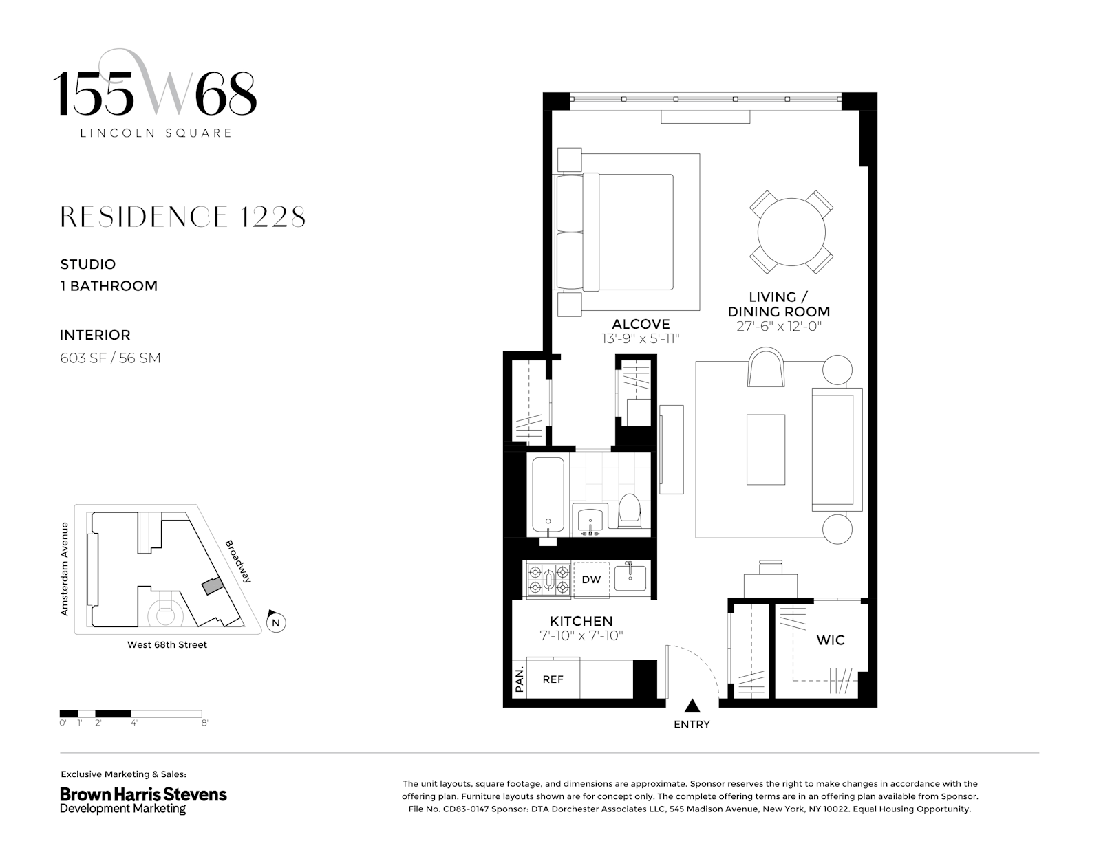 Floorplan for 155 West 68th Street, 1228