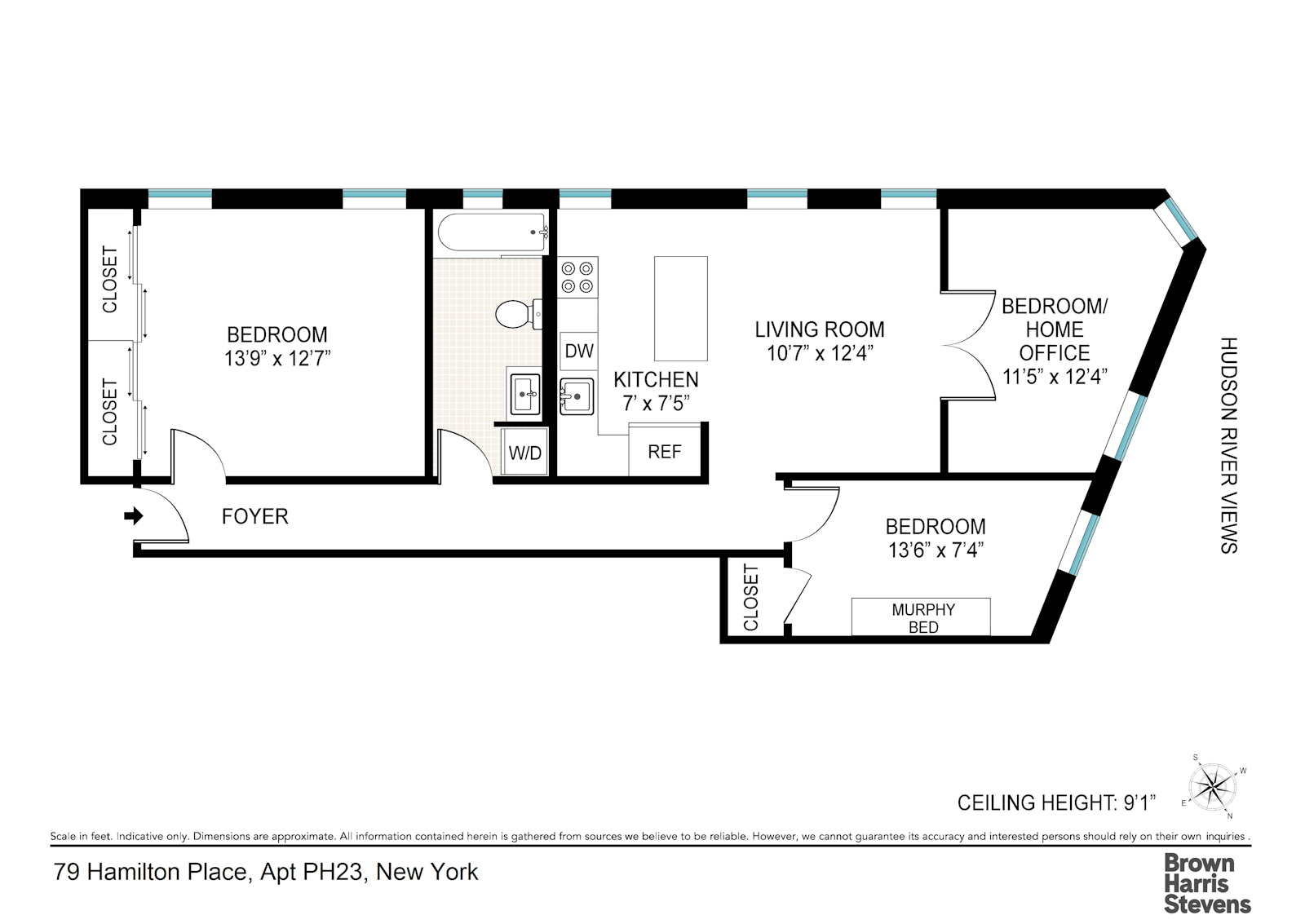 Floorplan for 79 Hamilton Place, PH23