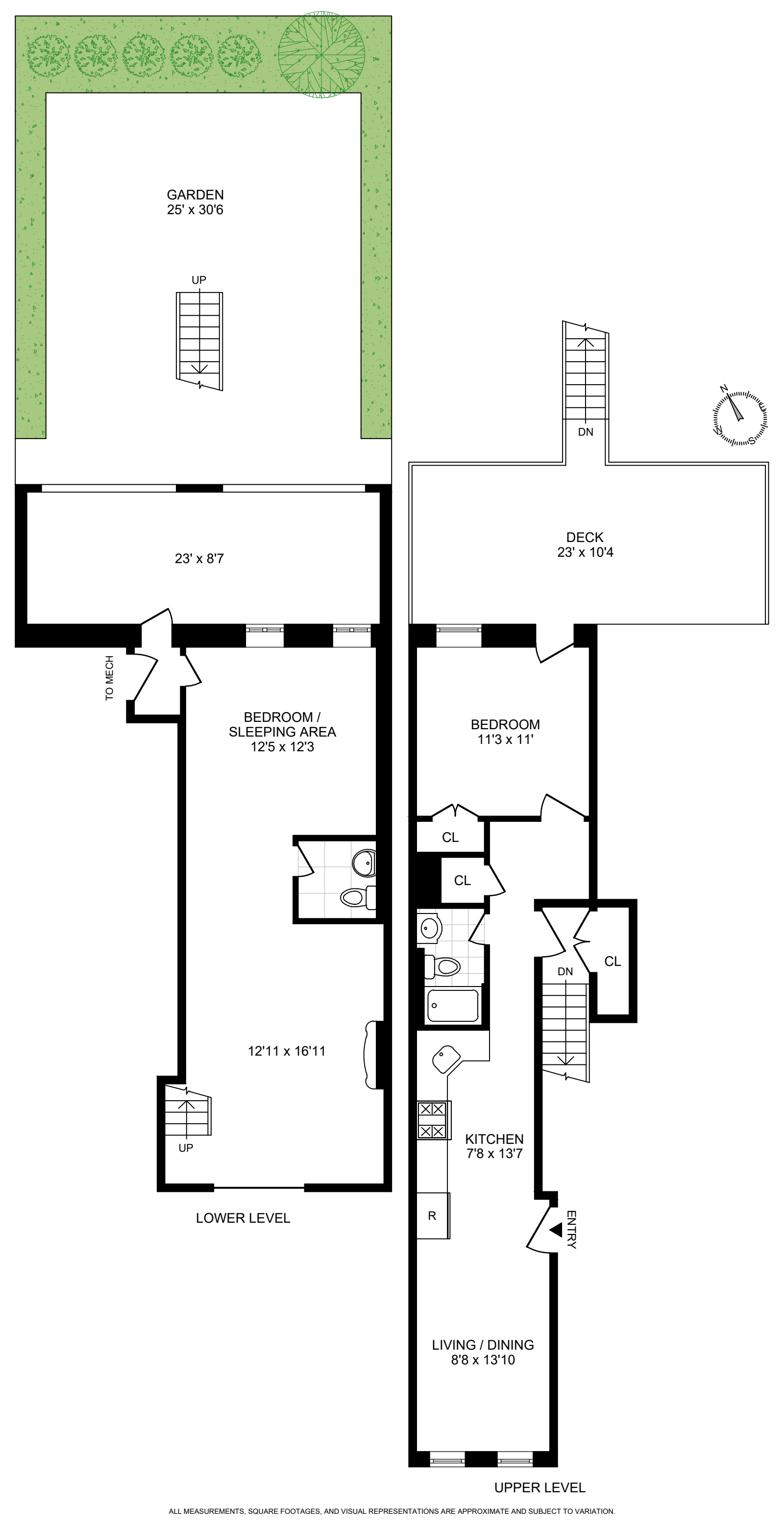 Floorplan for 179A 8th Street, 1L