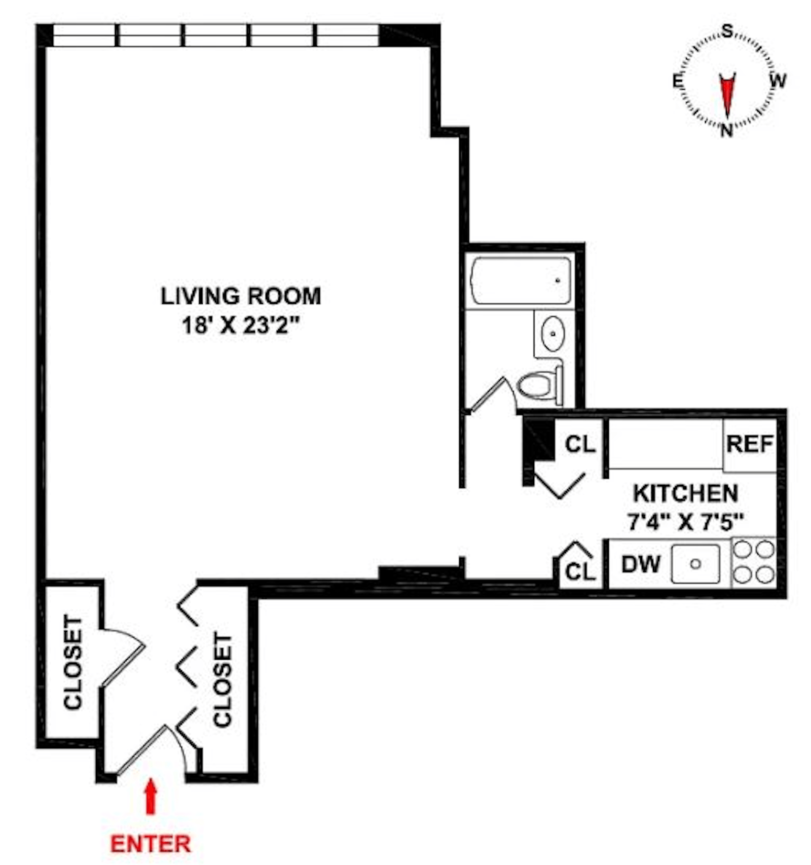 Floorplan for 155 West 68th Street, 2116