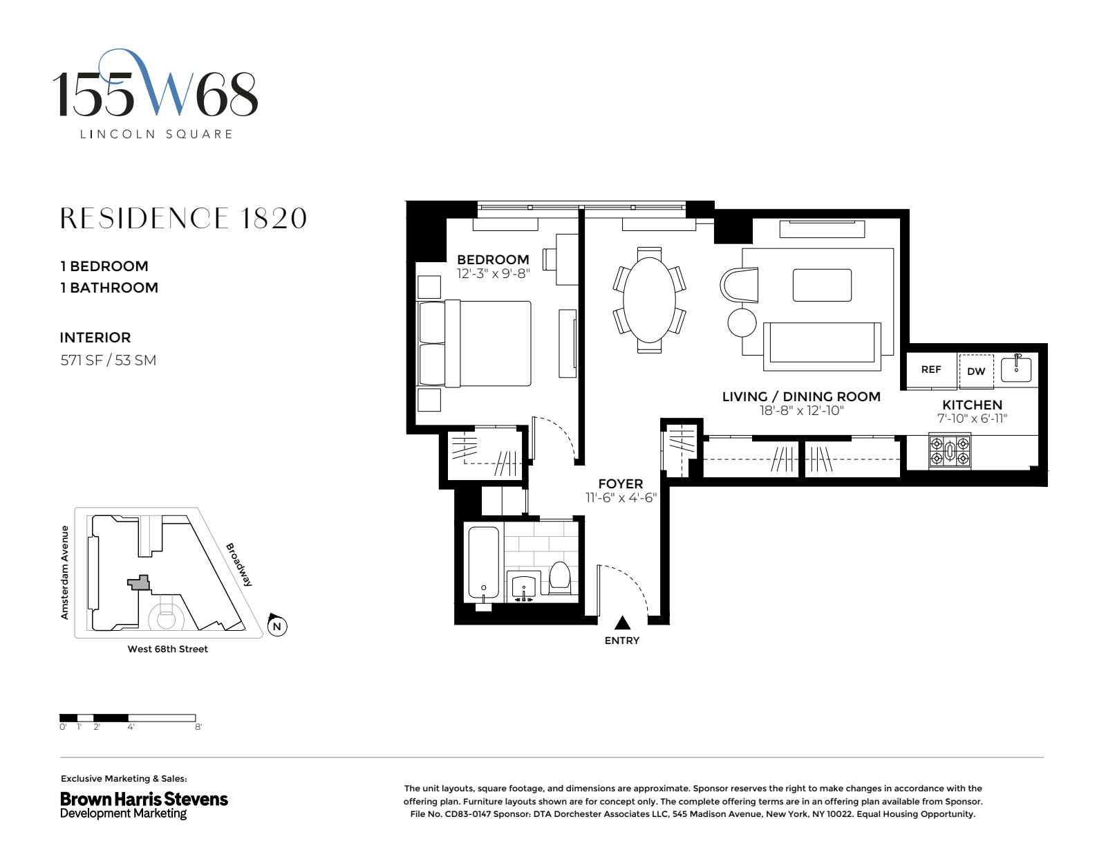 Floorplan for 155 West 68th Street, 1820