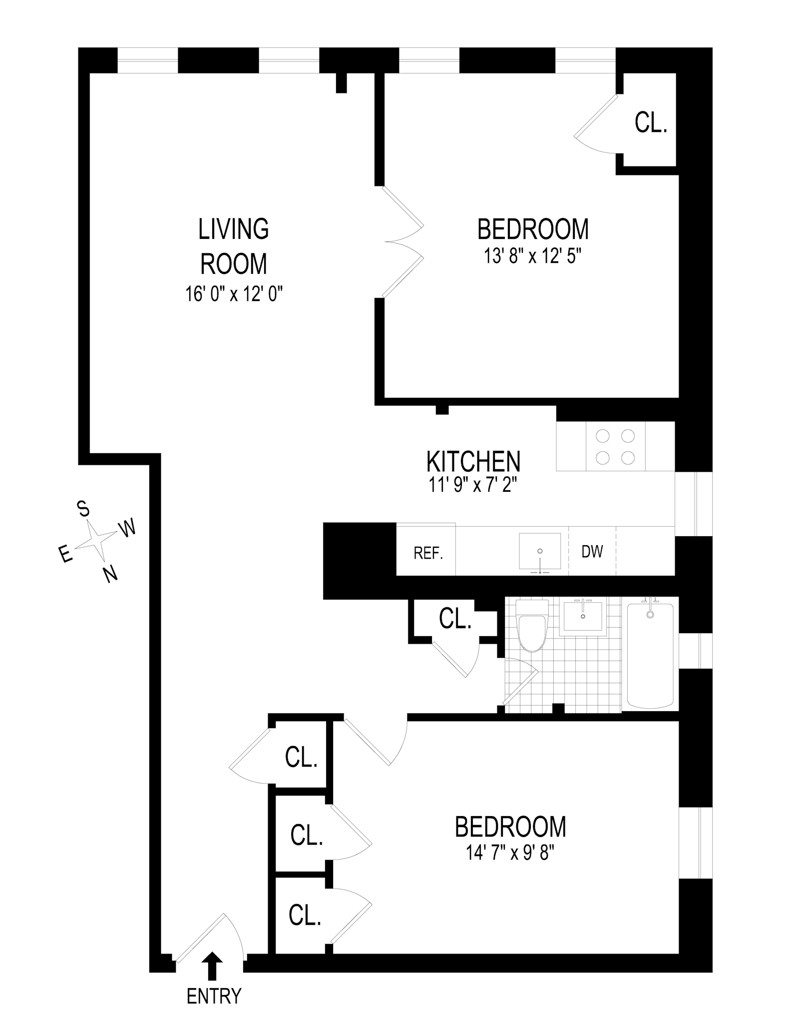 Floorplan for 835 Riverside Drive, 4I