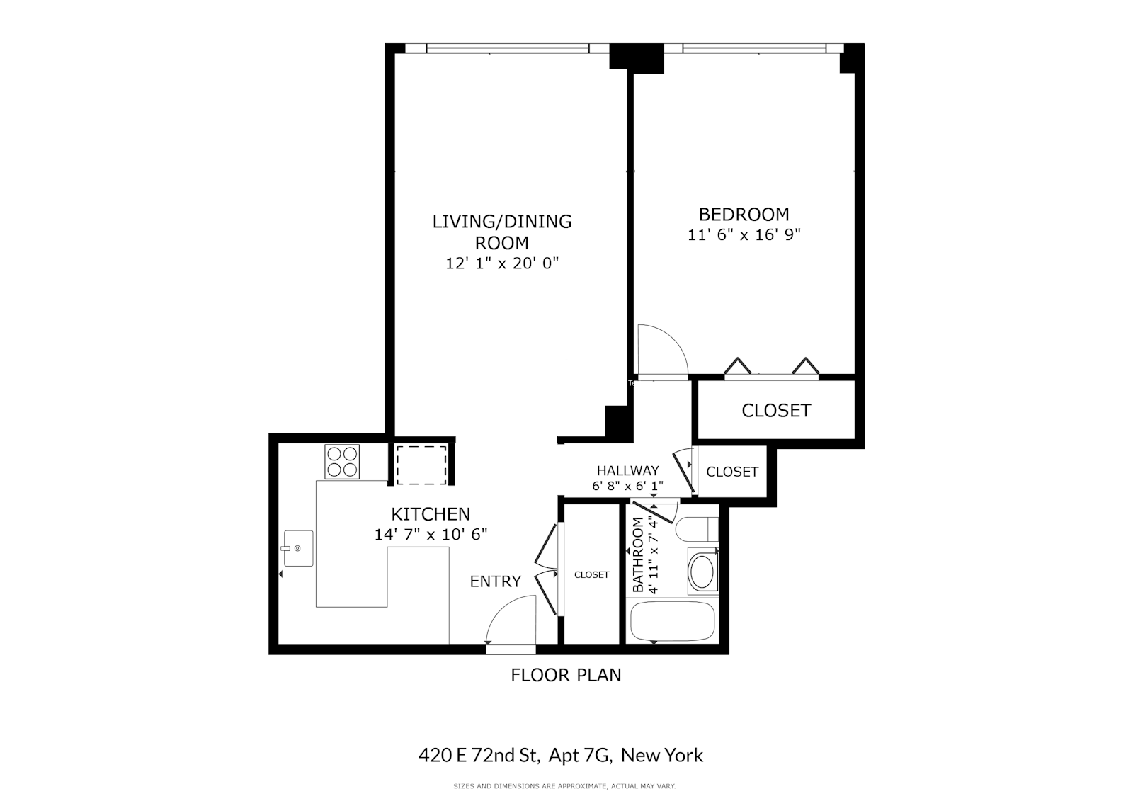 Floorplan for 420 East 72nd Street, 7G