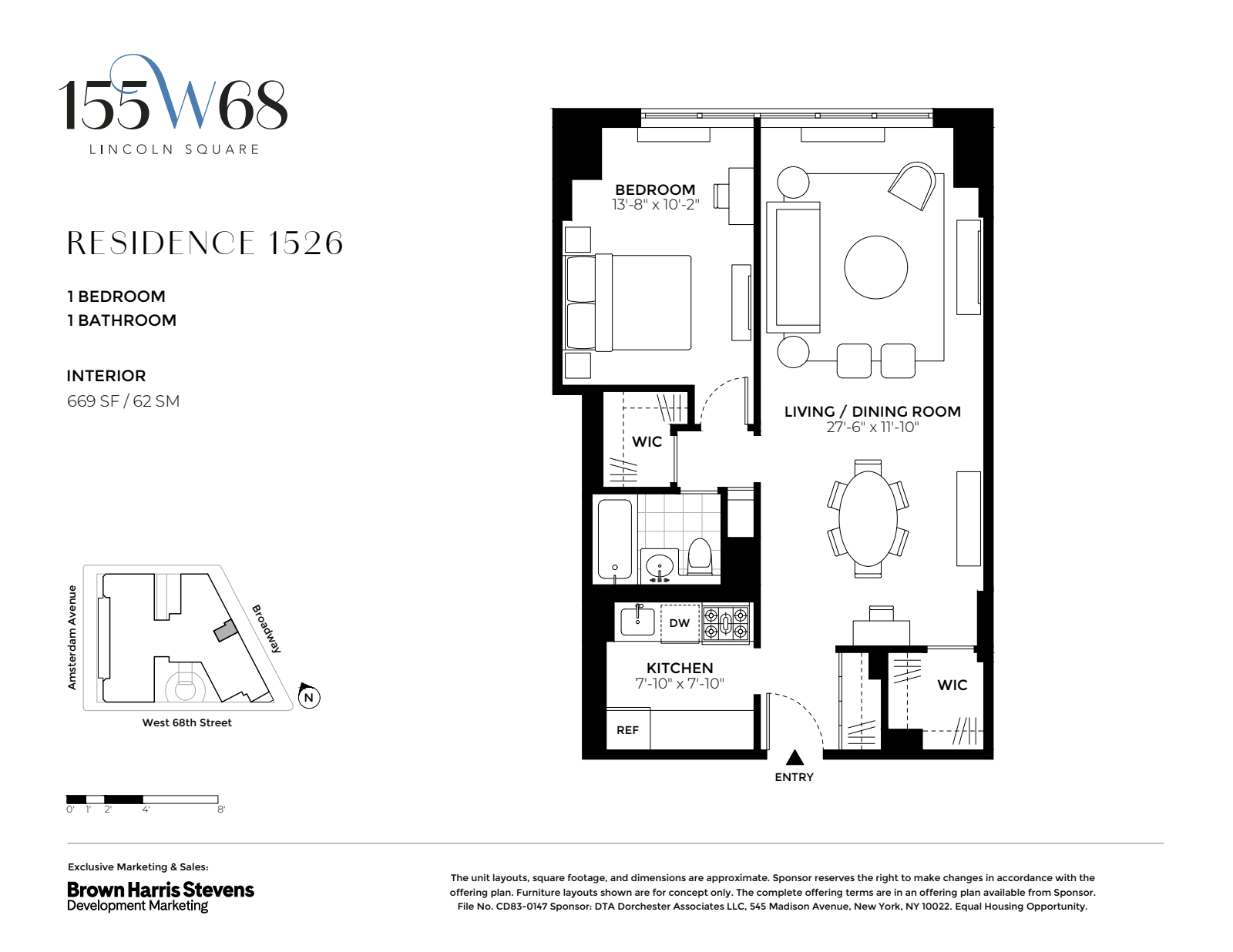 Floorplan for 155 West 68th Street, 1526