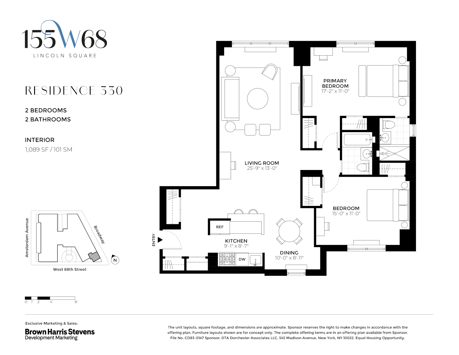 Floorplan for 155 West 68th Street, 330