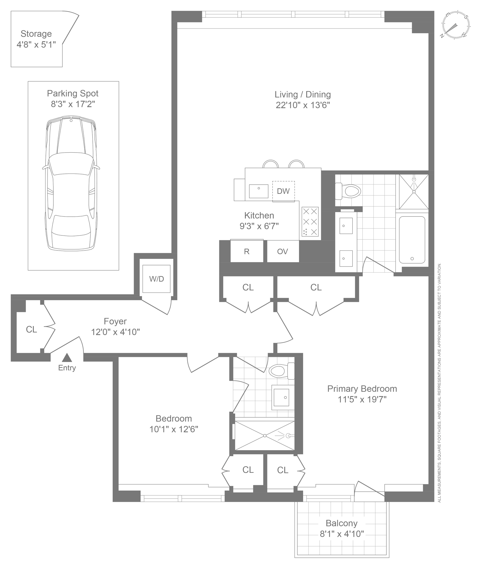 Floorplan for 120 North 7th St, 3H