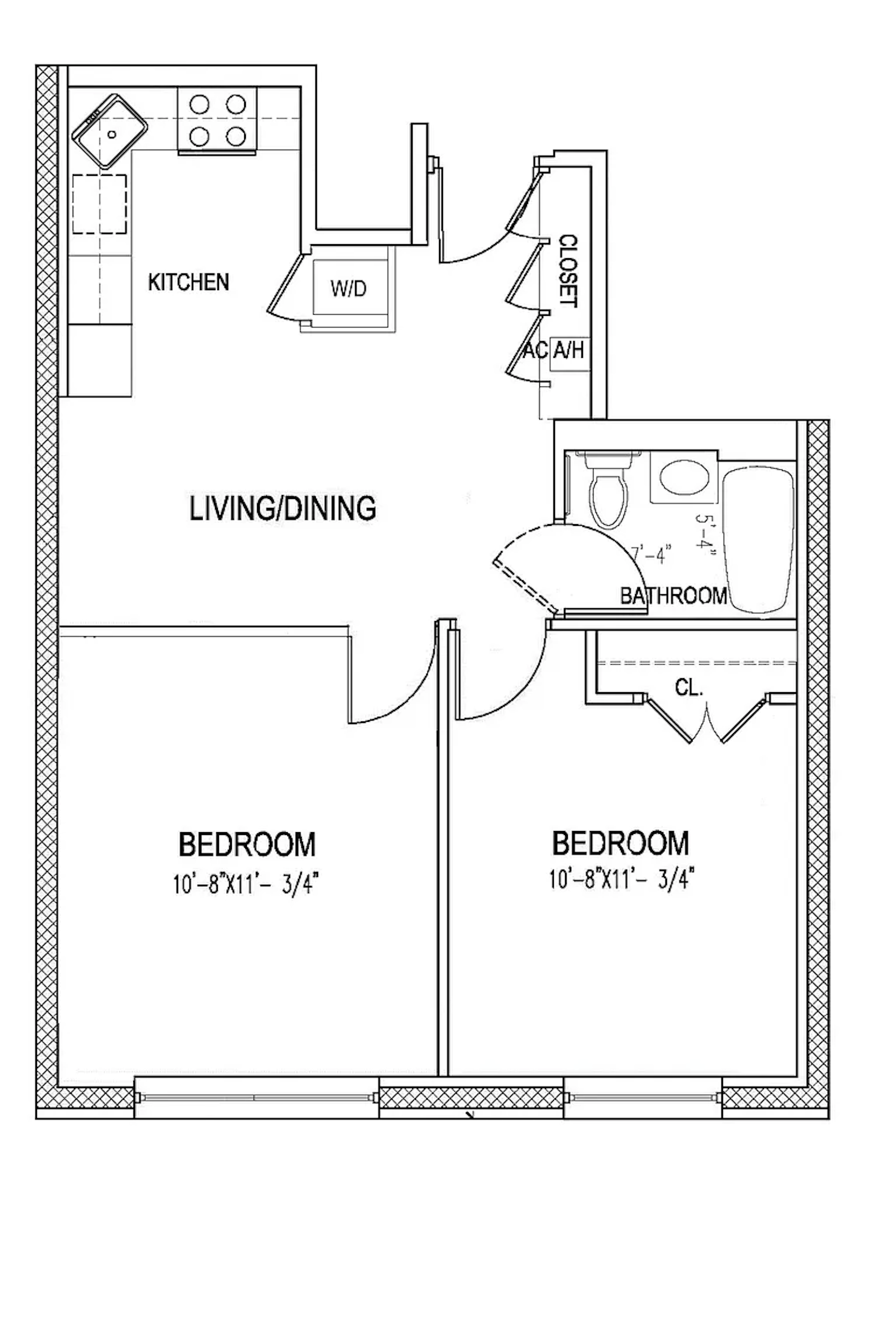 Floorplan for 210 East 35th Street, 2B