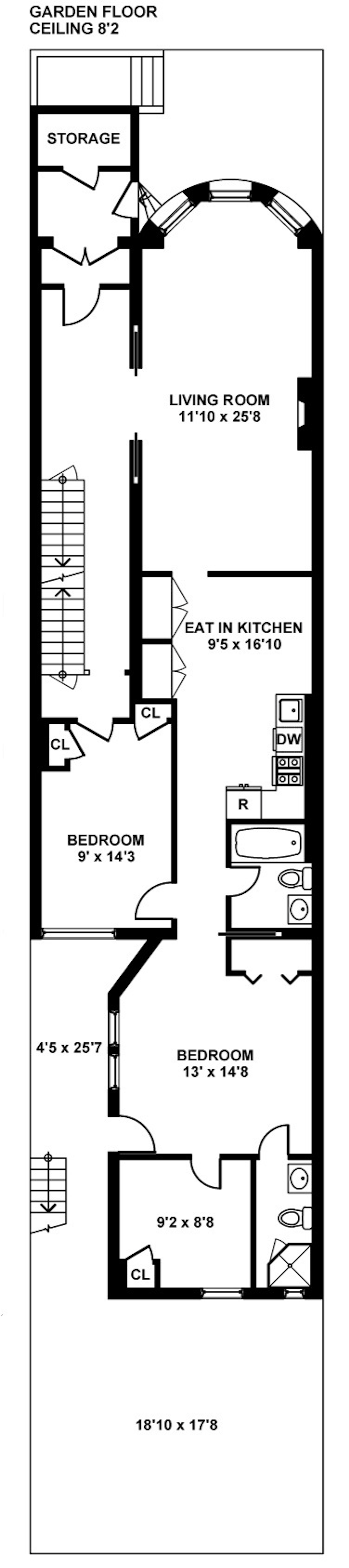 Floorplan for 26 Montgomery Place, GARDEN