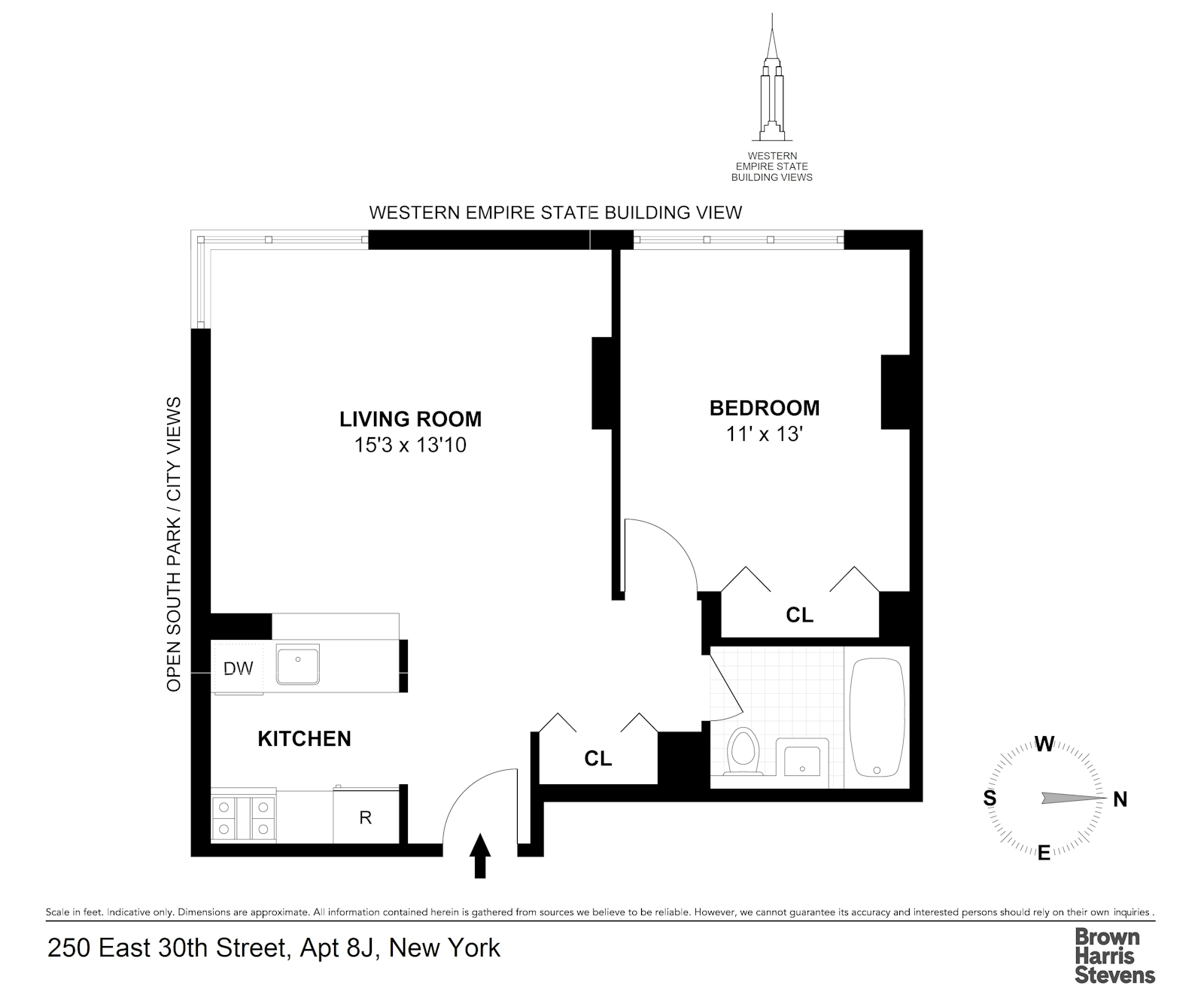 Floorplan for 250 East 30th Street, 8J