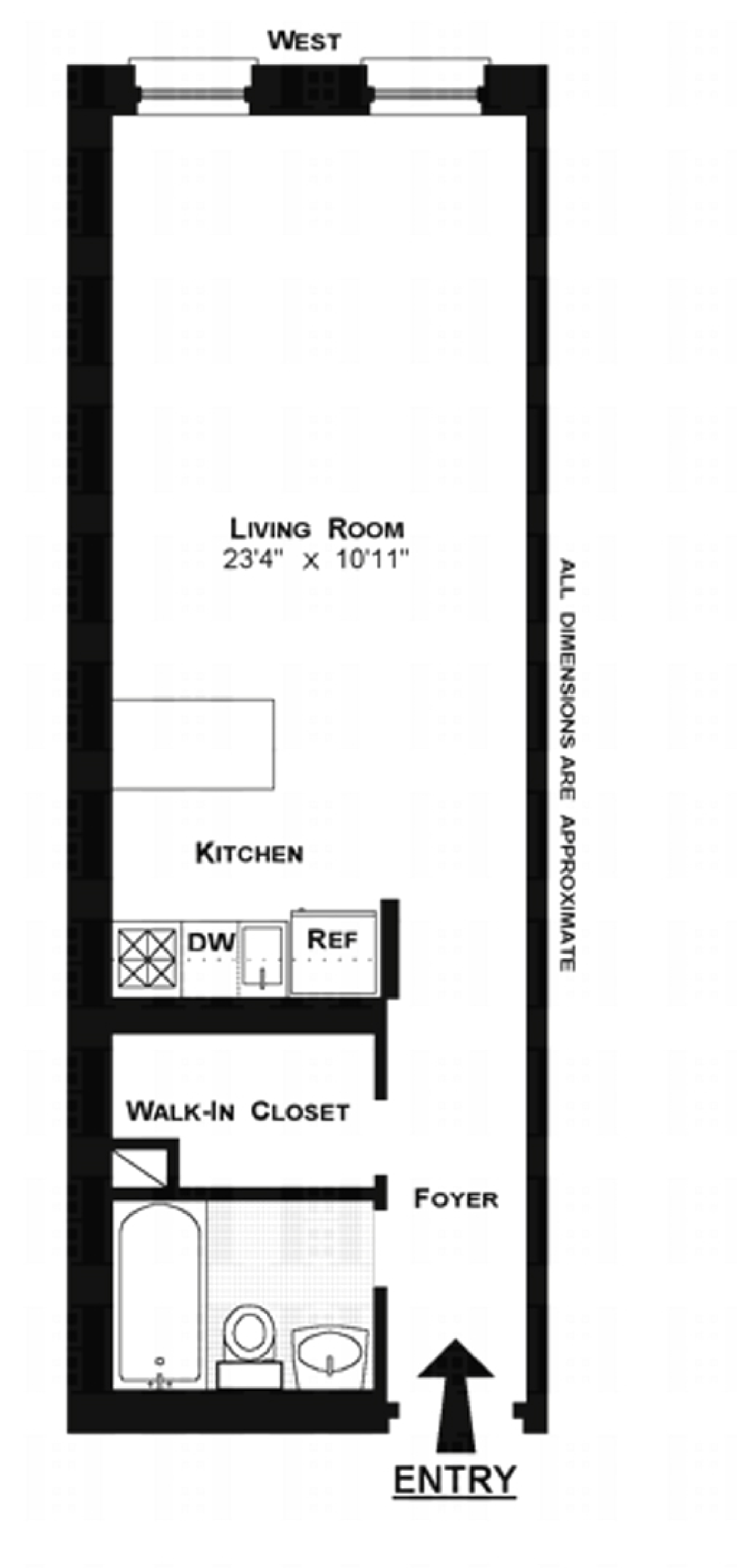 Floorplan for 186 West 80th Street, 4C