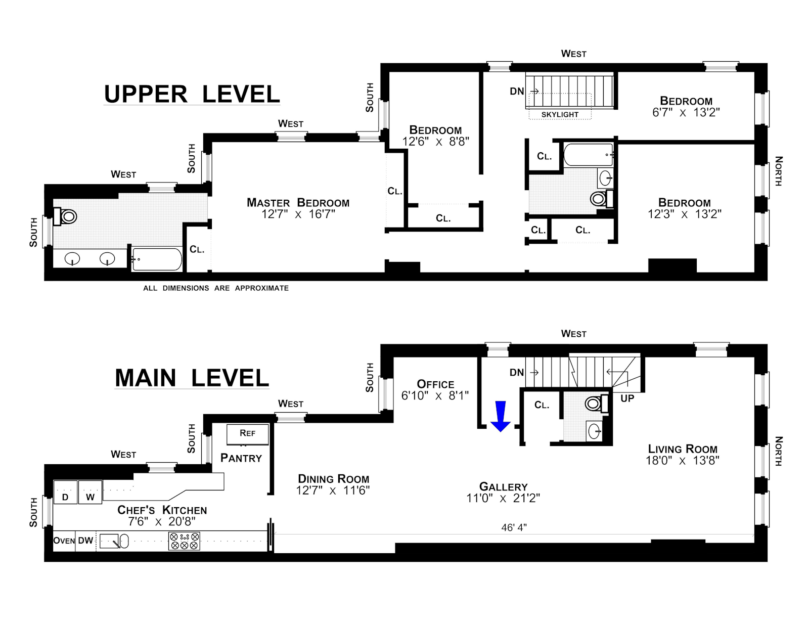 Floorplan for 120 West 69th Street, 3/4