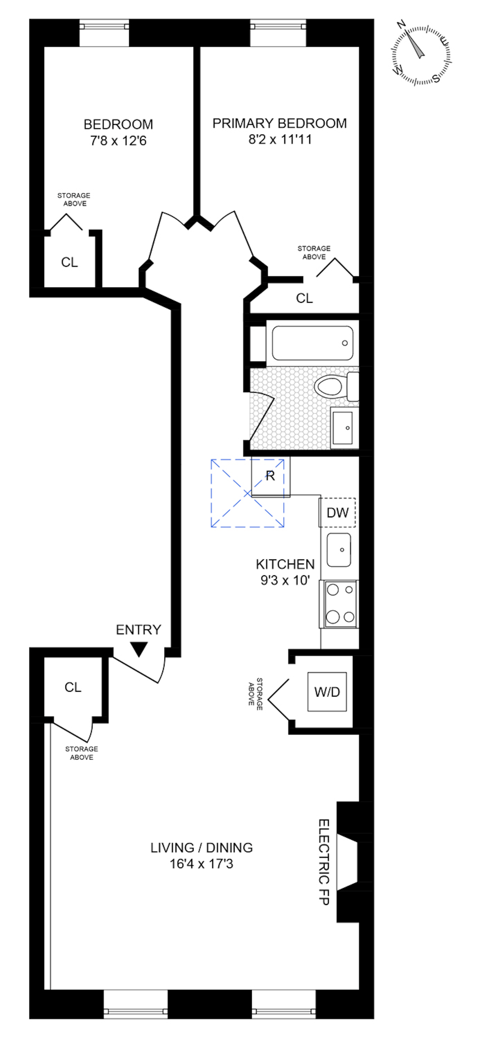 Floorplan for 523 West 162nd Street