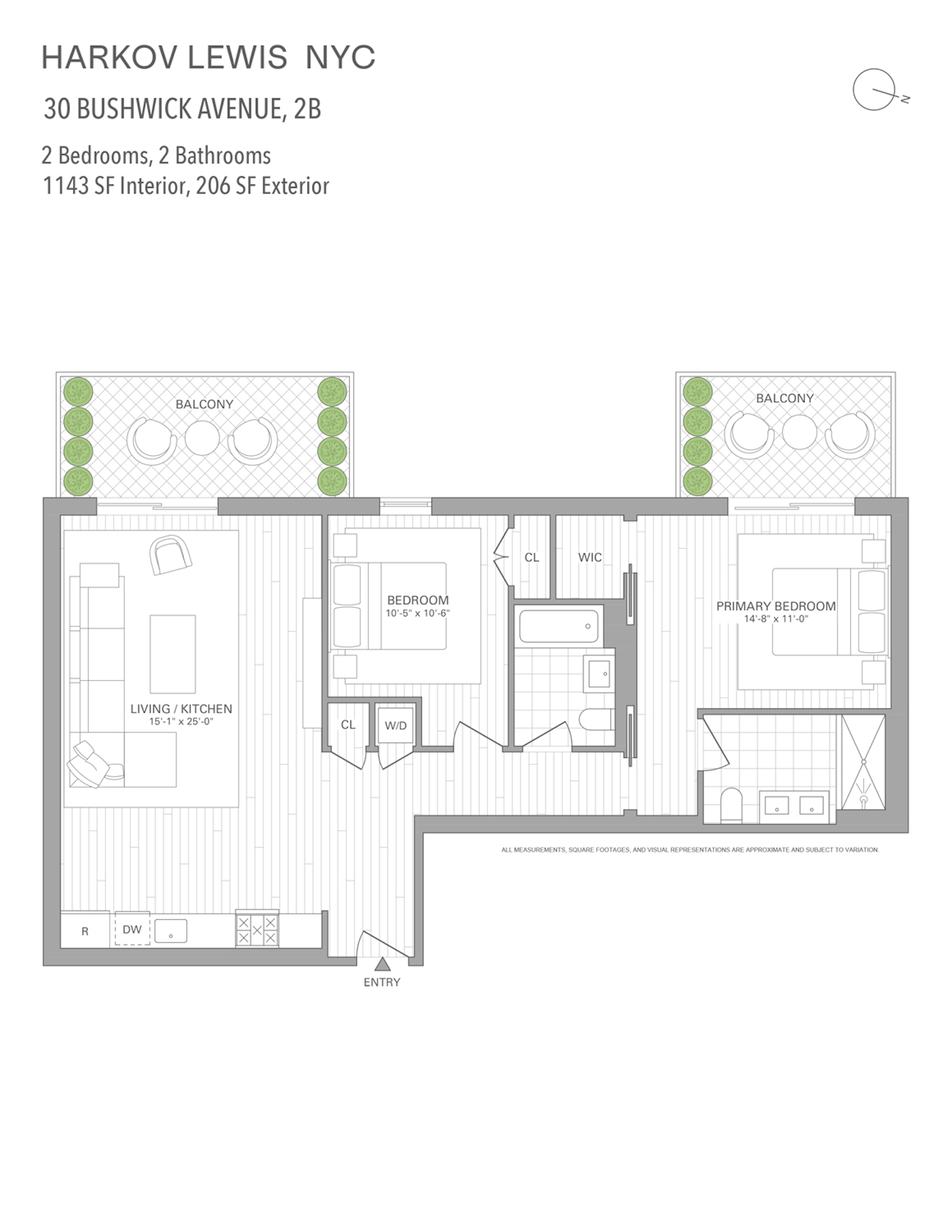 Floorplan for 30 Bushwick Avenue, 2B