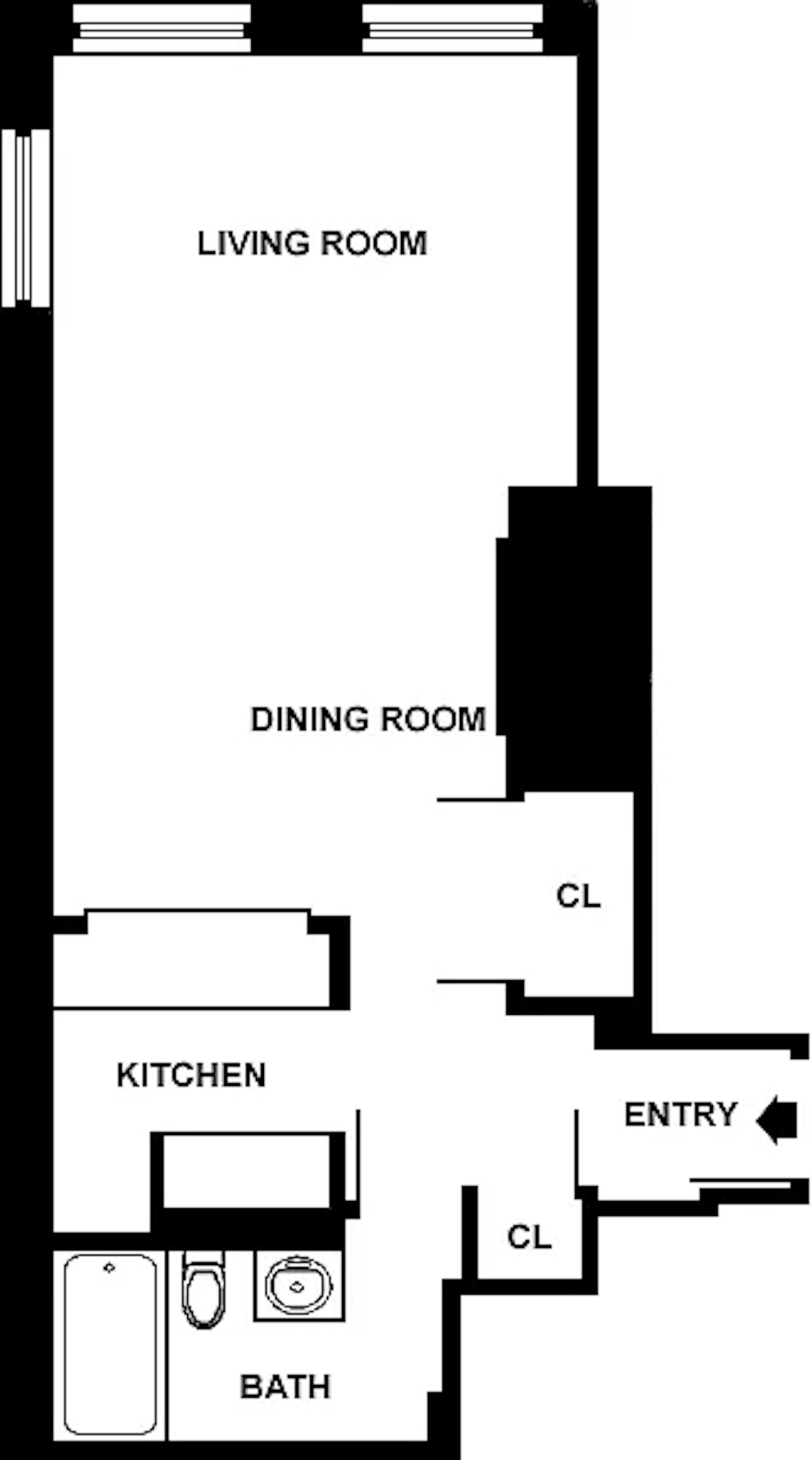 Floorplan for 426 West Broadway, 2C