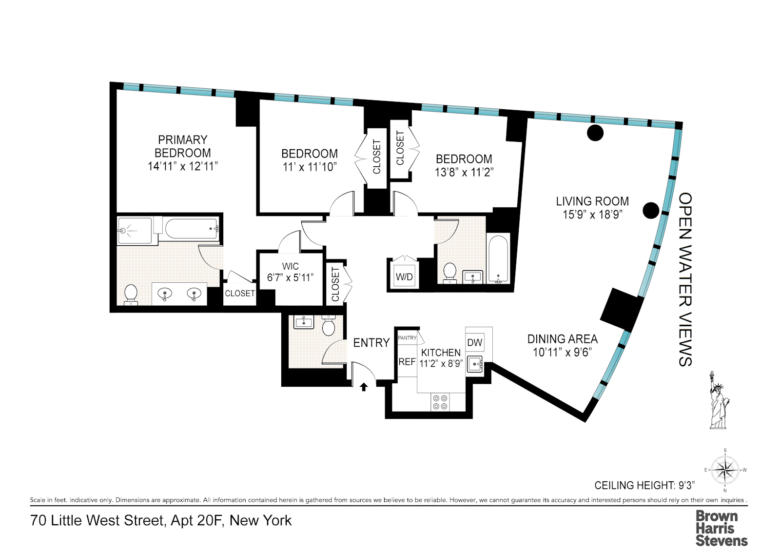 Floorplan for 70 Little West Street, 20F