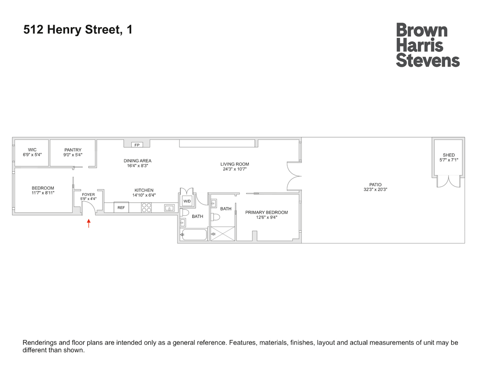 Floorplan for 512 Henry Street, 1