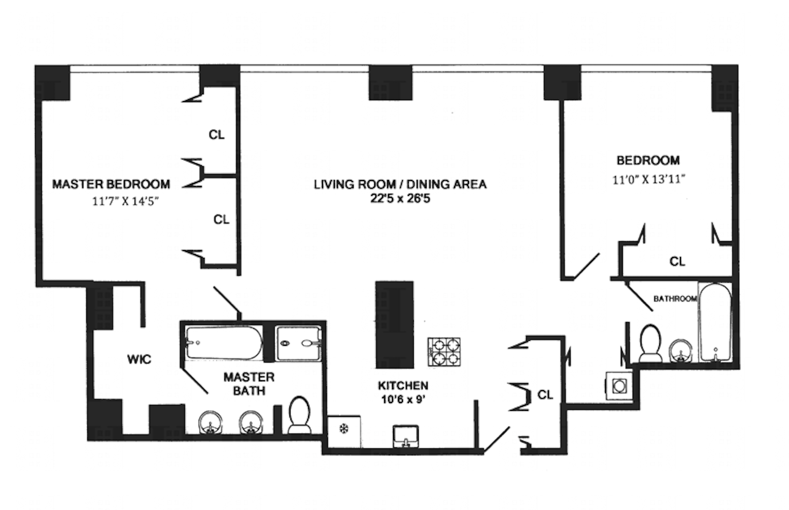 Floorplan for 450 West 17th Street, 1408