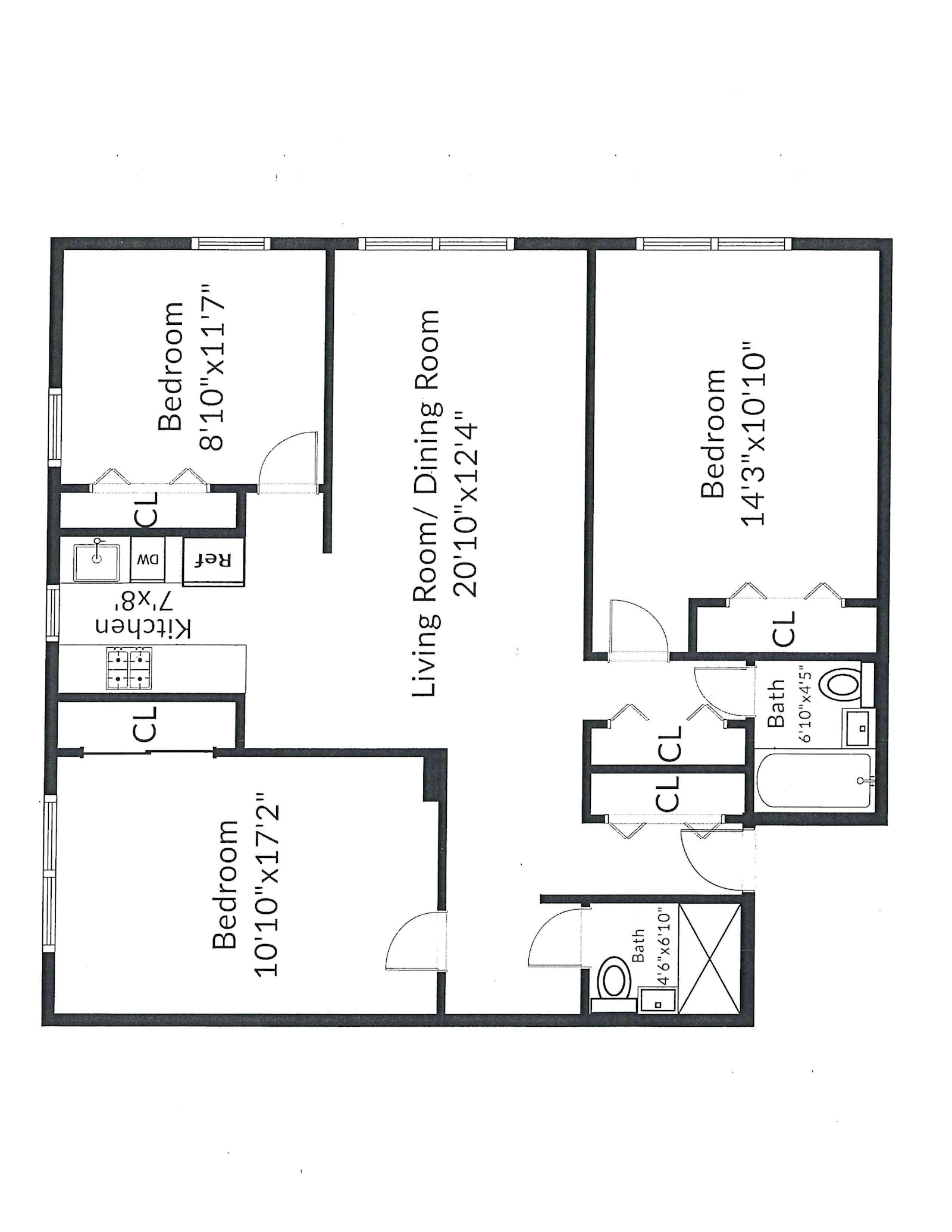 Floorplan for 3901 Independence Avenue, 2T