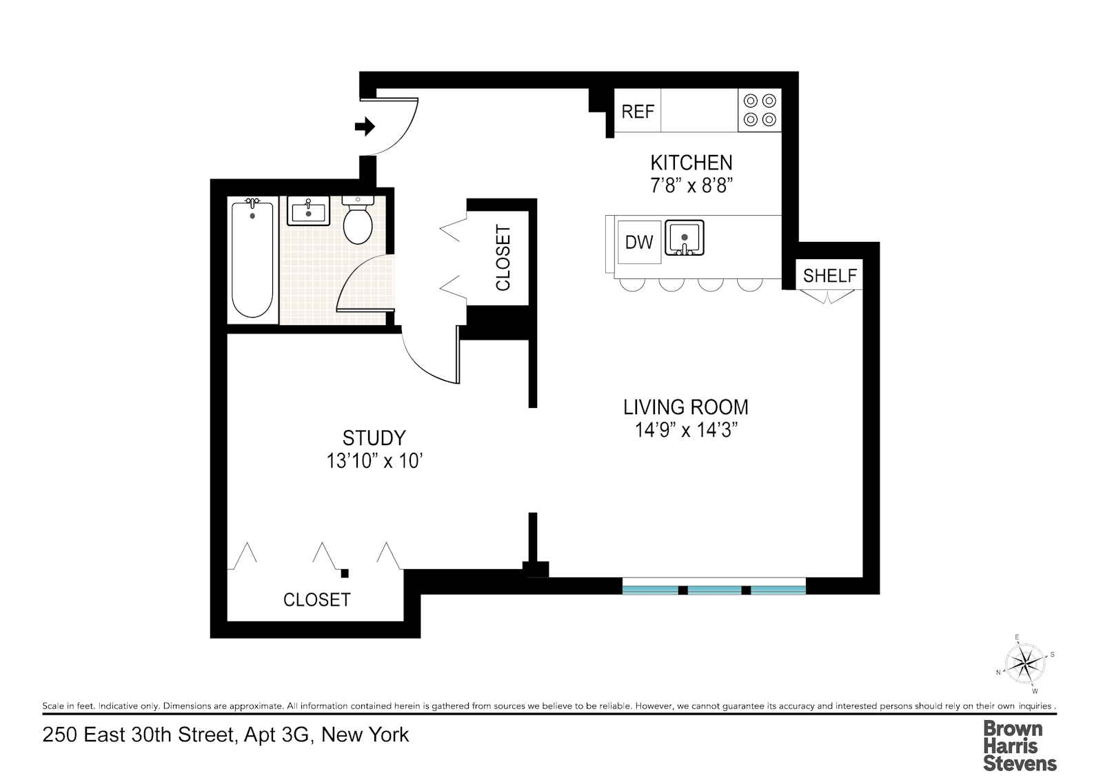 Floorplan for 250 East 30th Street, 3G