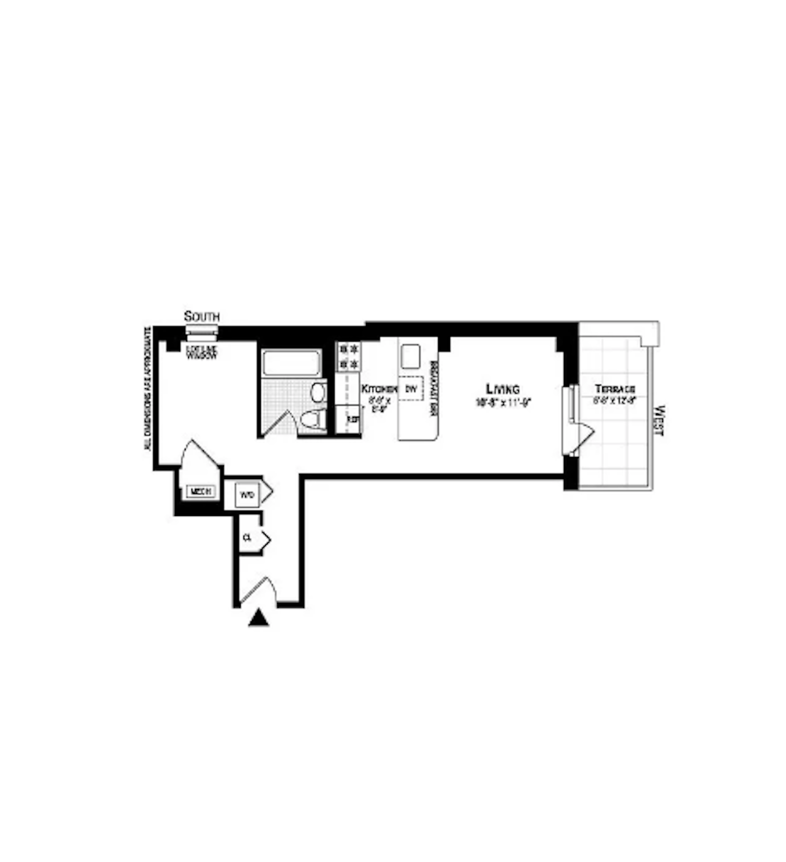 Floorplan for 2101 Frederick Douglass B, 2C