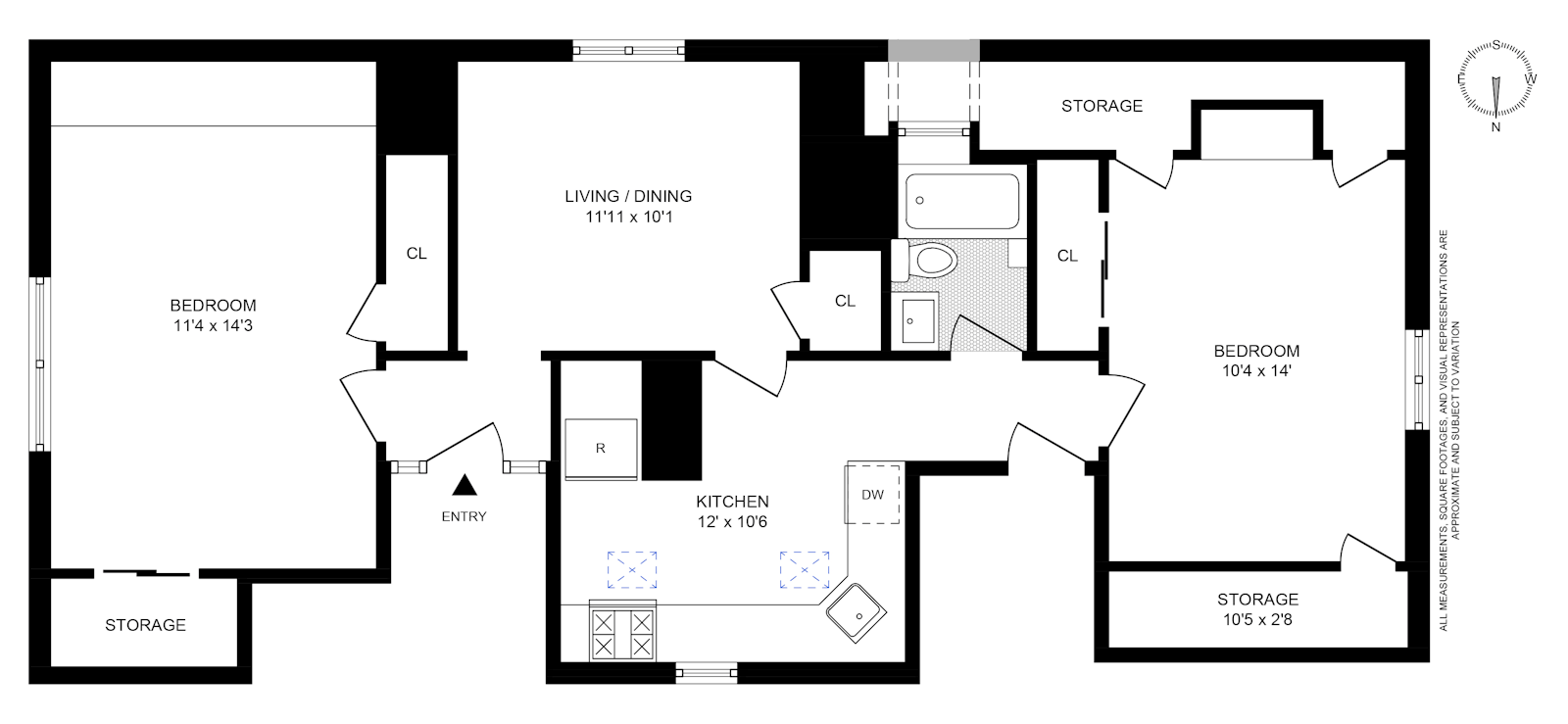 Floorplan for 1368 East 14th Street, 3