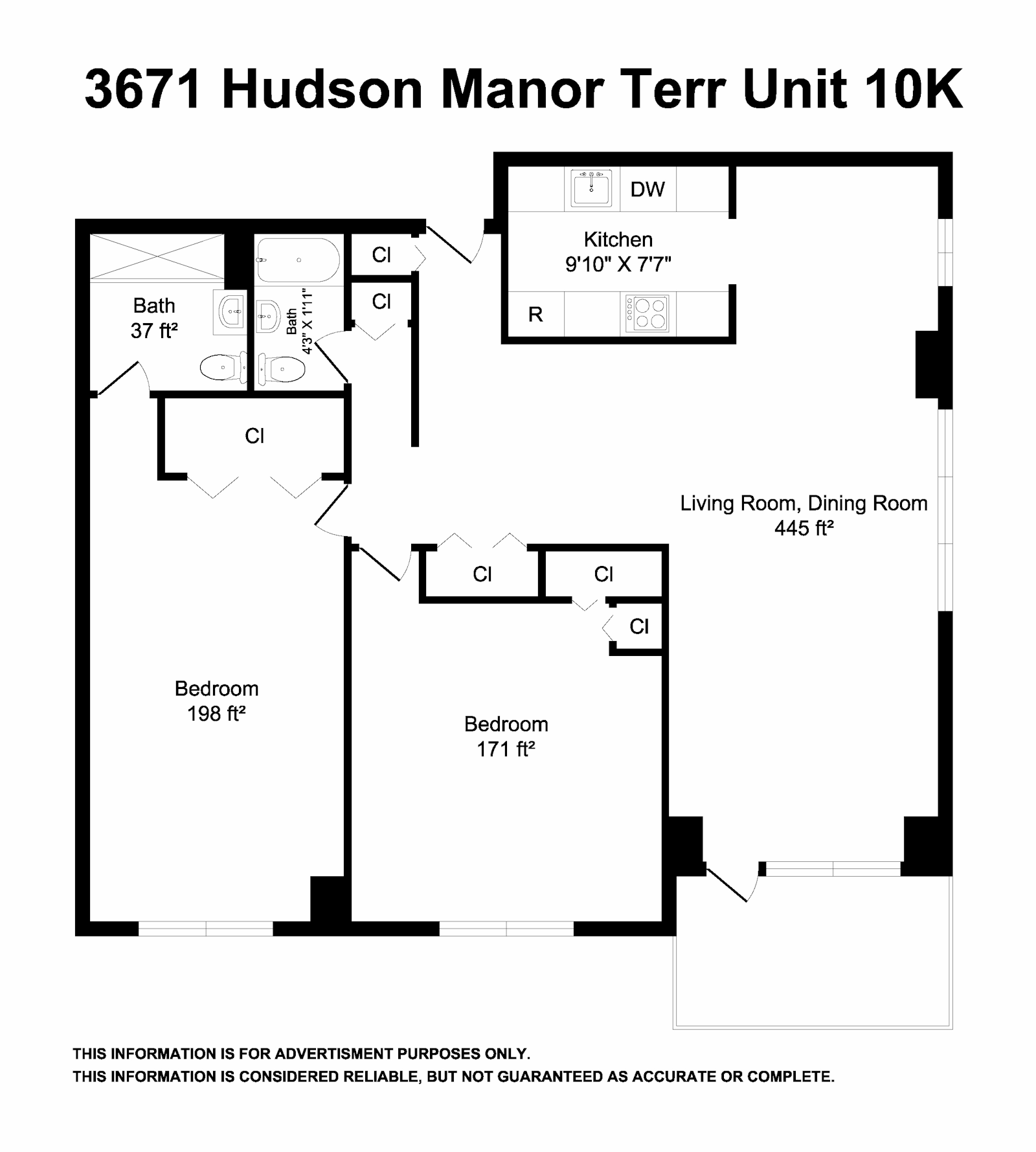 Floorplan for 3671 Hudson Manor Terrace, 10K