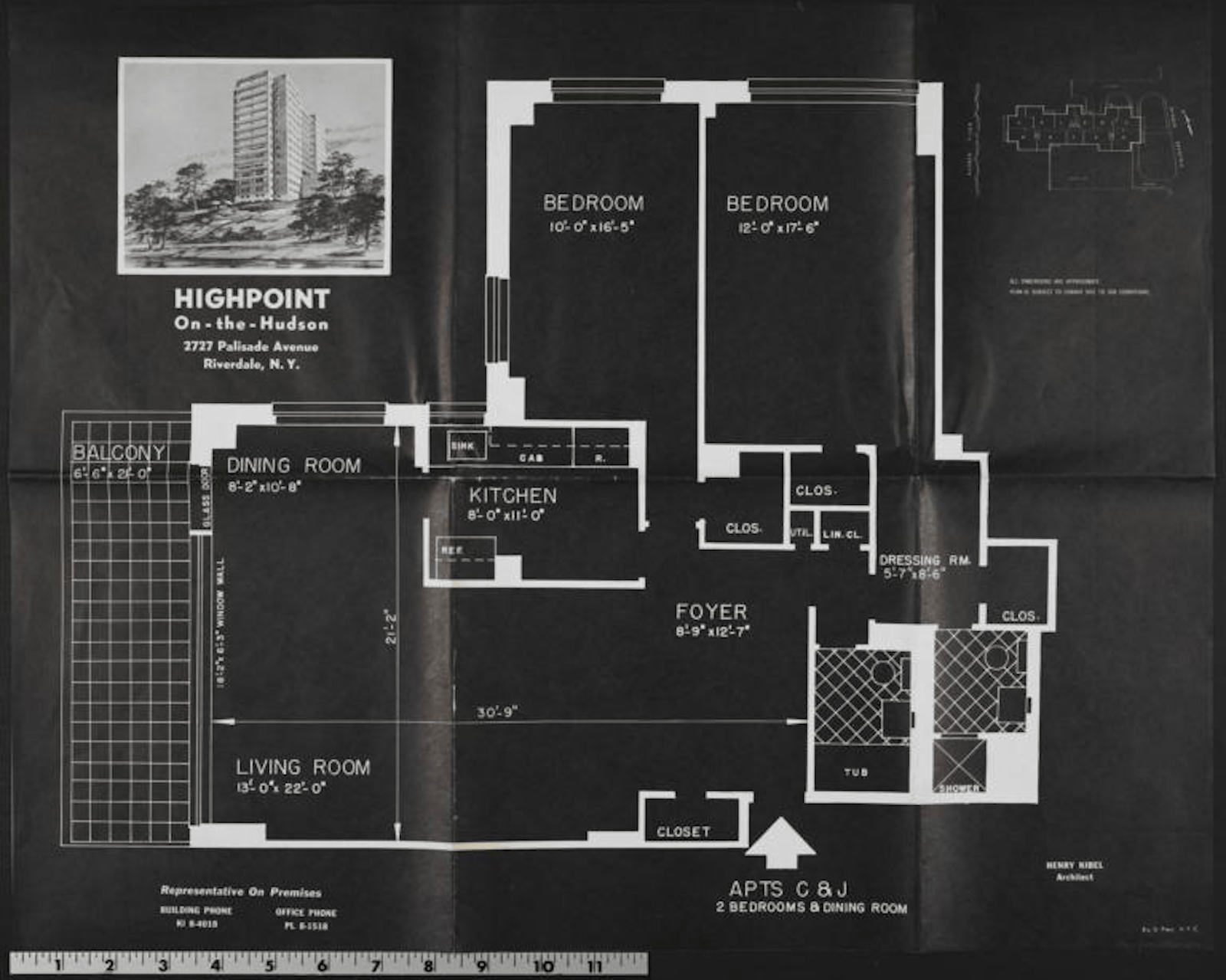 Floorplan for 2727 Palisade Avenue, 15C