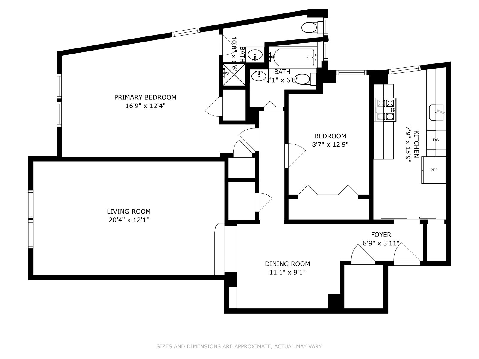 Floorplan for 75 -40 Austin Street, 6BL