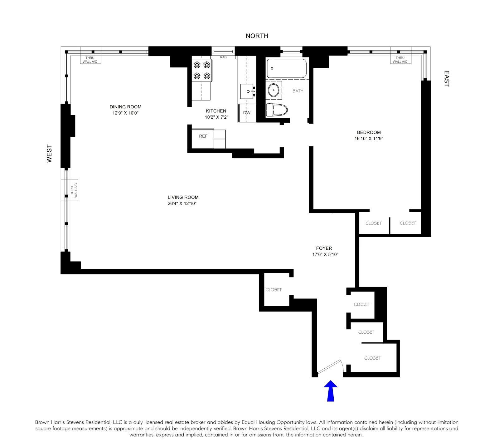 Floorplan for 200 East 15th Street, 10H