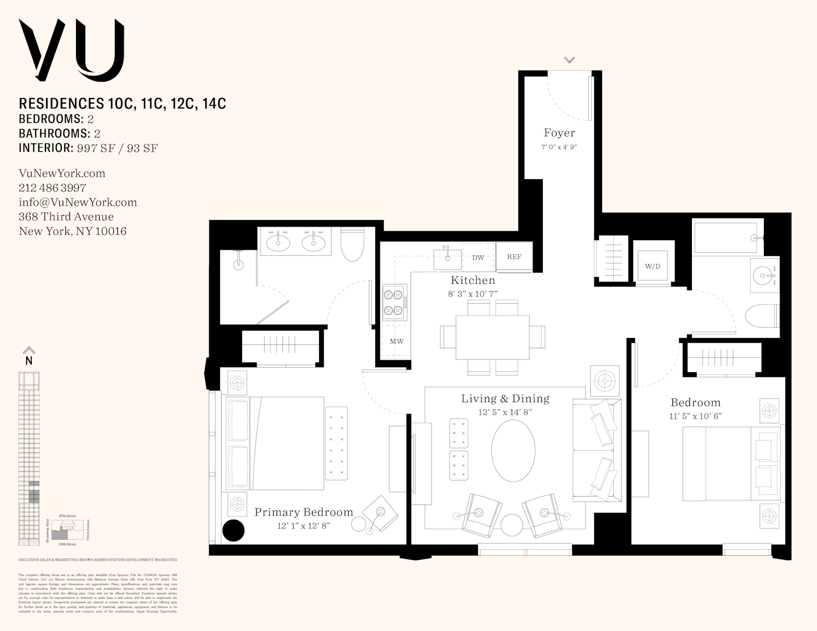 Floorplan for 368 Third Avenue, 14C