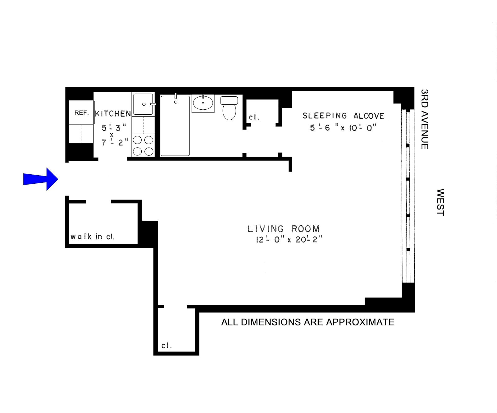 Floorplan for 200 East 15th Street, 3F