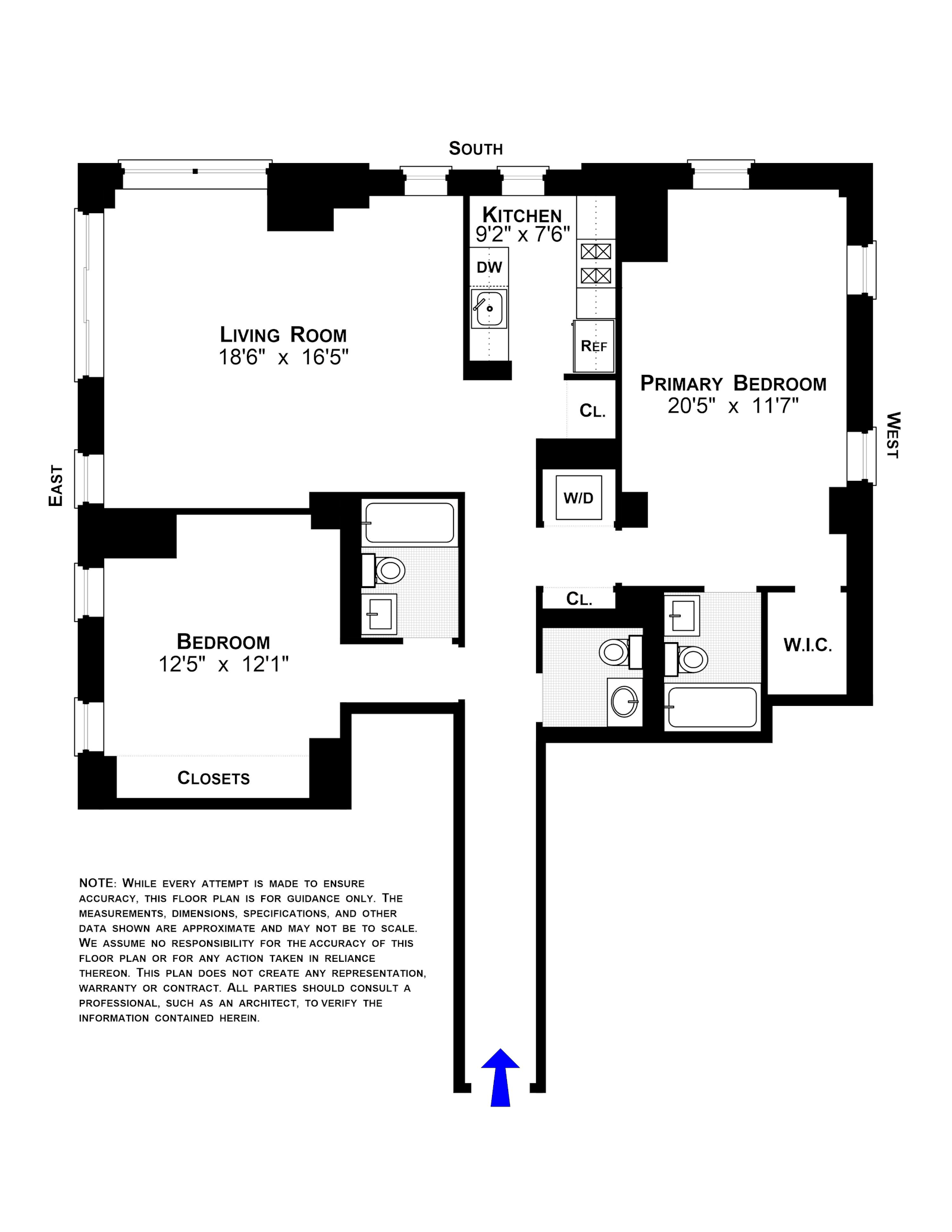 Floorplan for 106 Central Park South, 12I