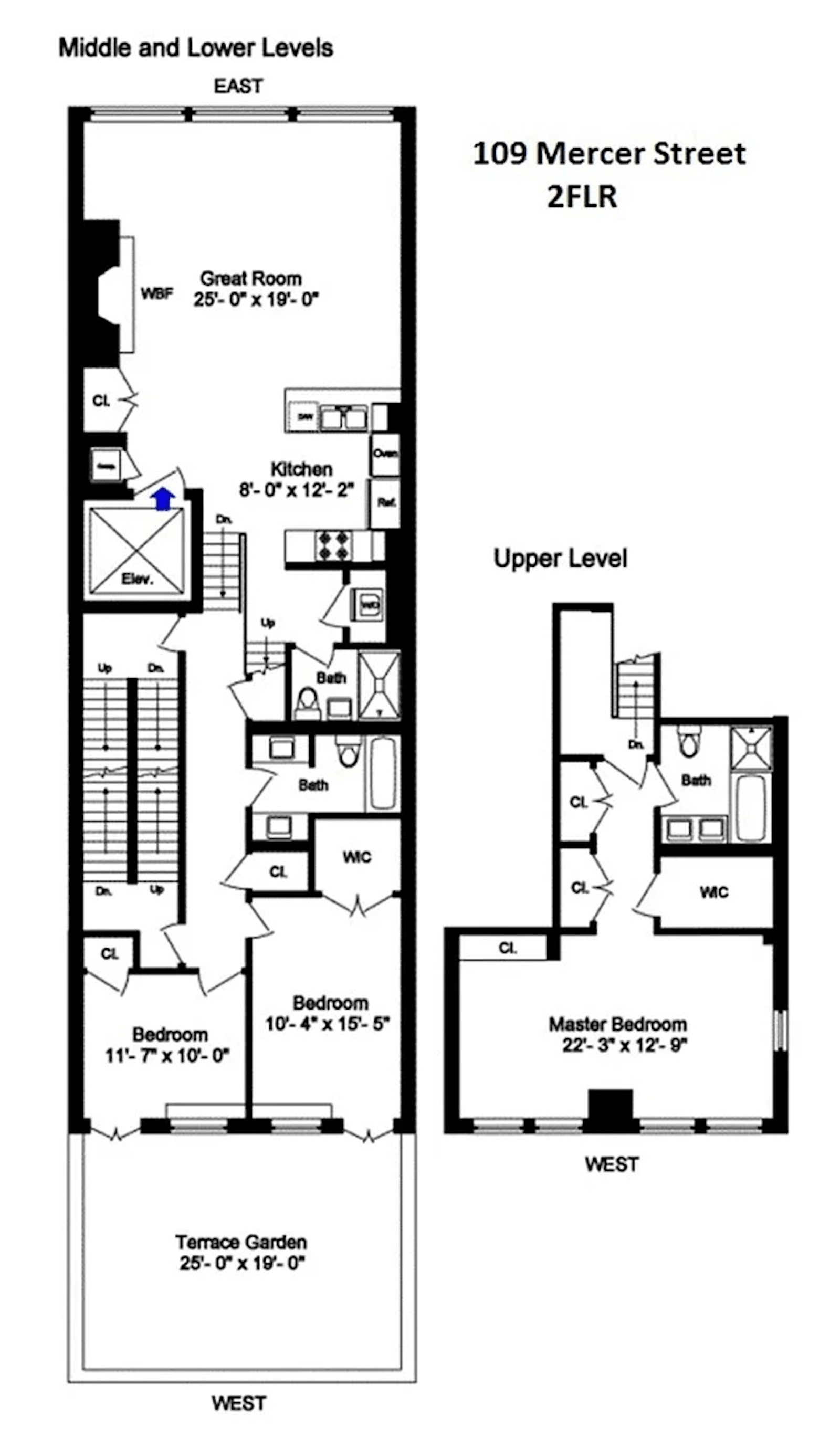 Floorplan for 109 Mercer Street, 2