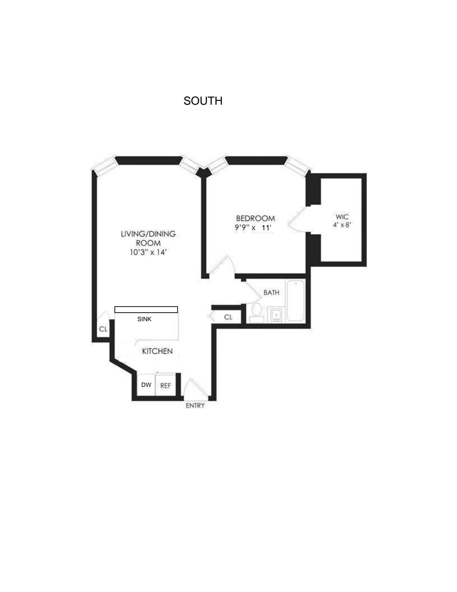 Floorplan for 160 East 91st Street, 8I