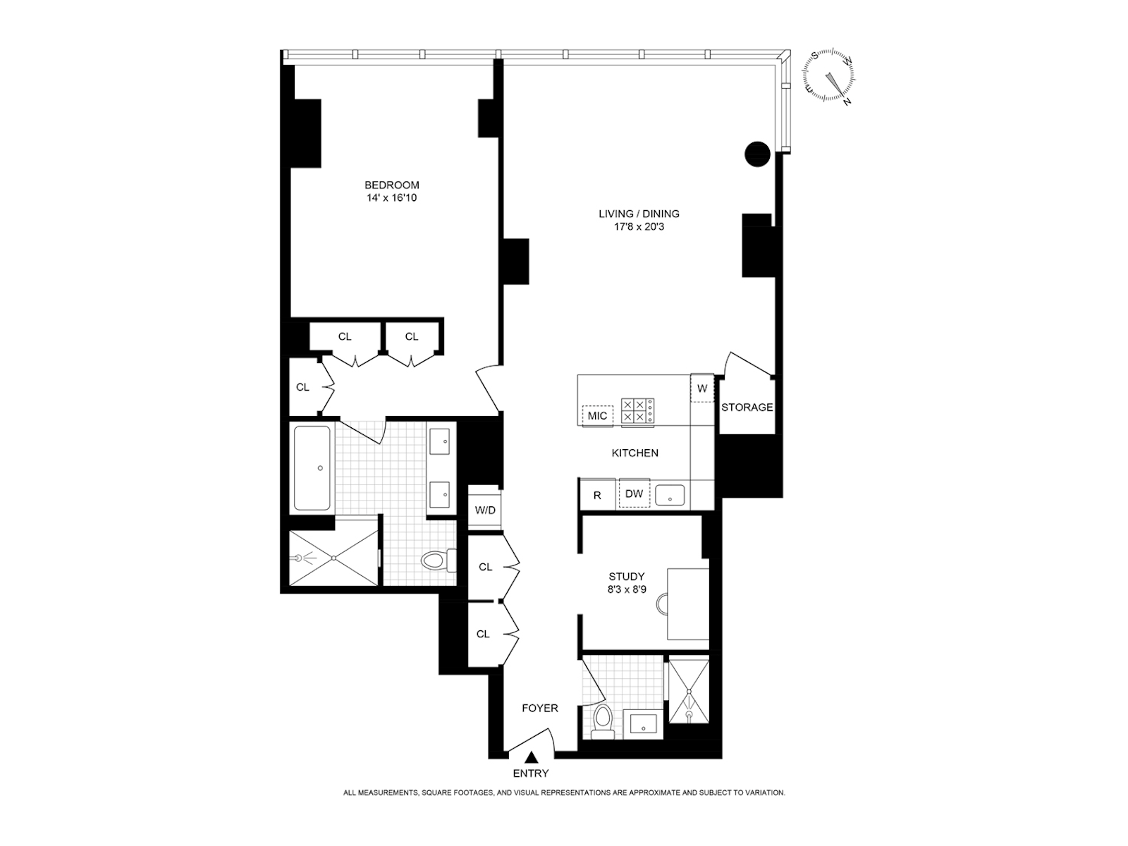 Floorplan for 157 West 57th Street, 38E