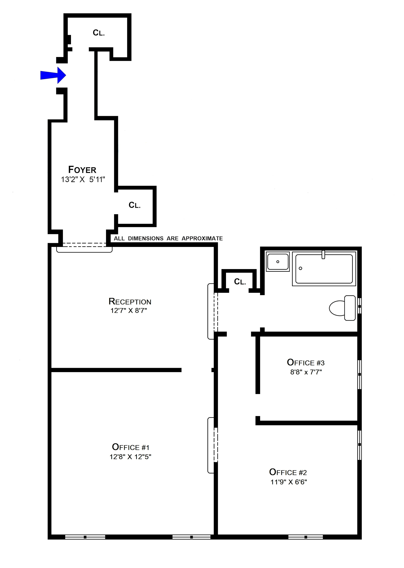 Floorplan for 4580 Broadway, 1T