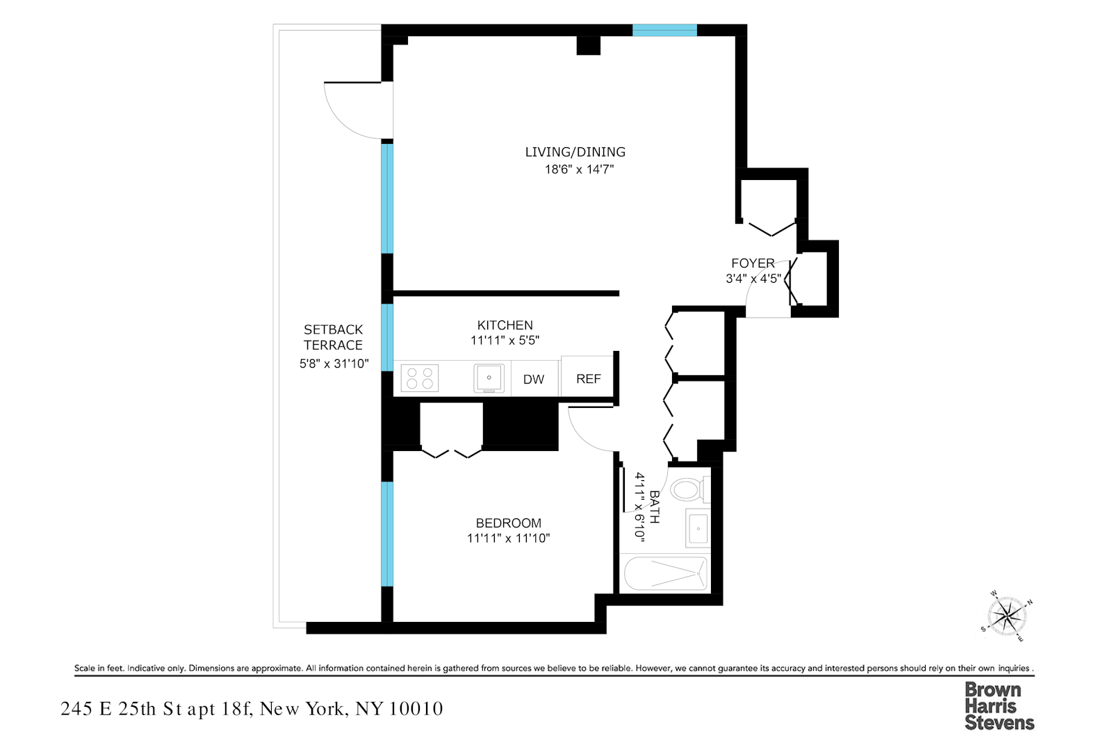 Floorplan for 245 East 25th Street, 18F