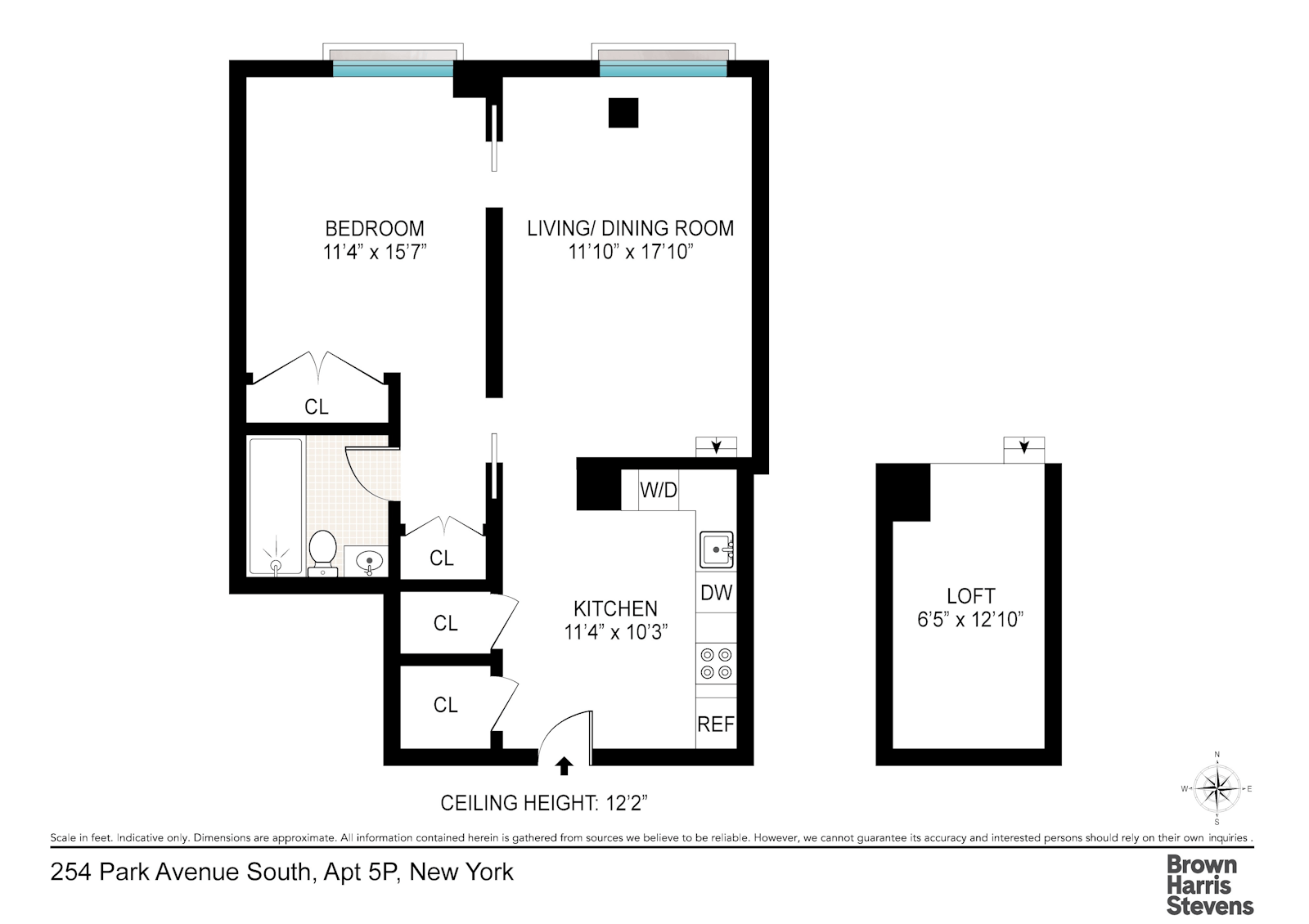 Floorplan for 254 Park Avenue South, 5P